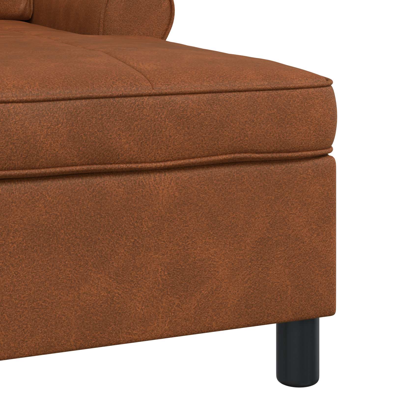 Chaise longue avec coussin Marron 91 x 157 x 91 cm PU antique - XIOS