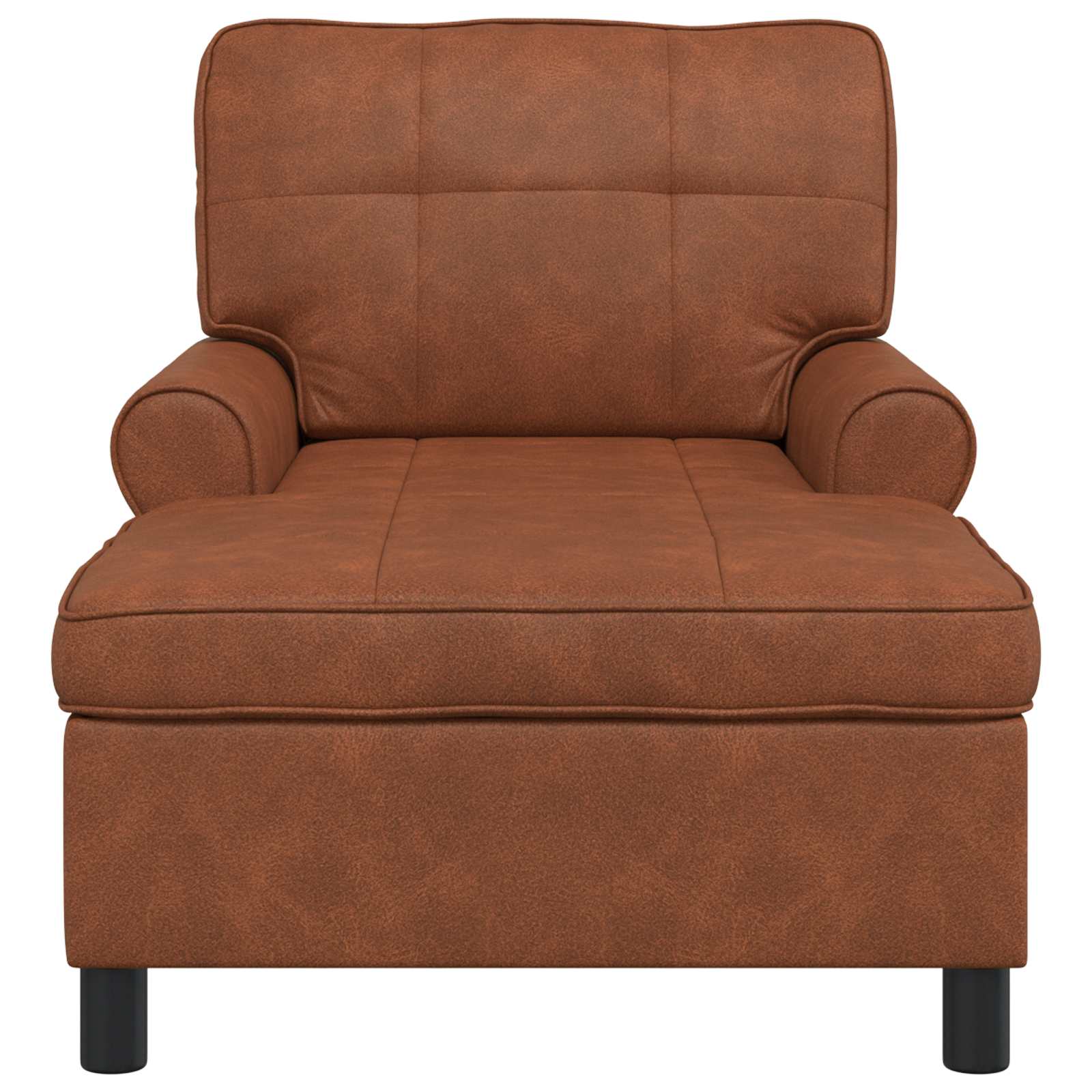 Chaise longue avec coussin Marron 91 x 157 x 91 cm PU antique - XIOS