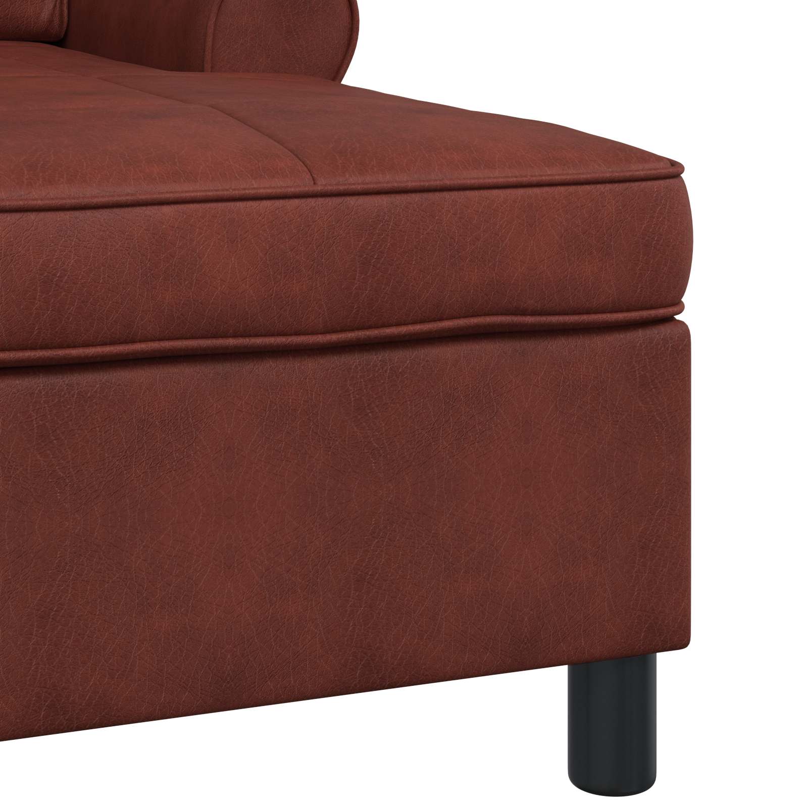 Chaise longue Brun Brillant 91 x 157 x 91 cm PU antique - XIOS