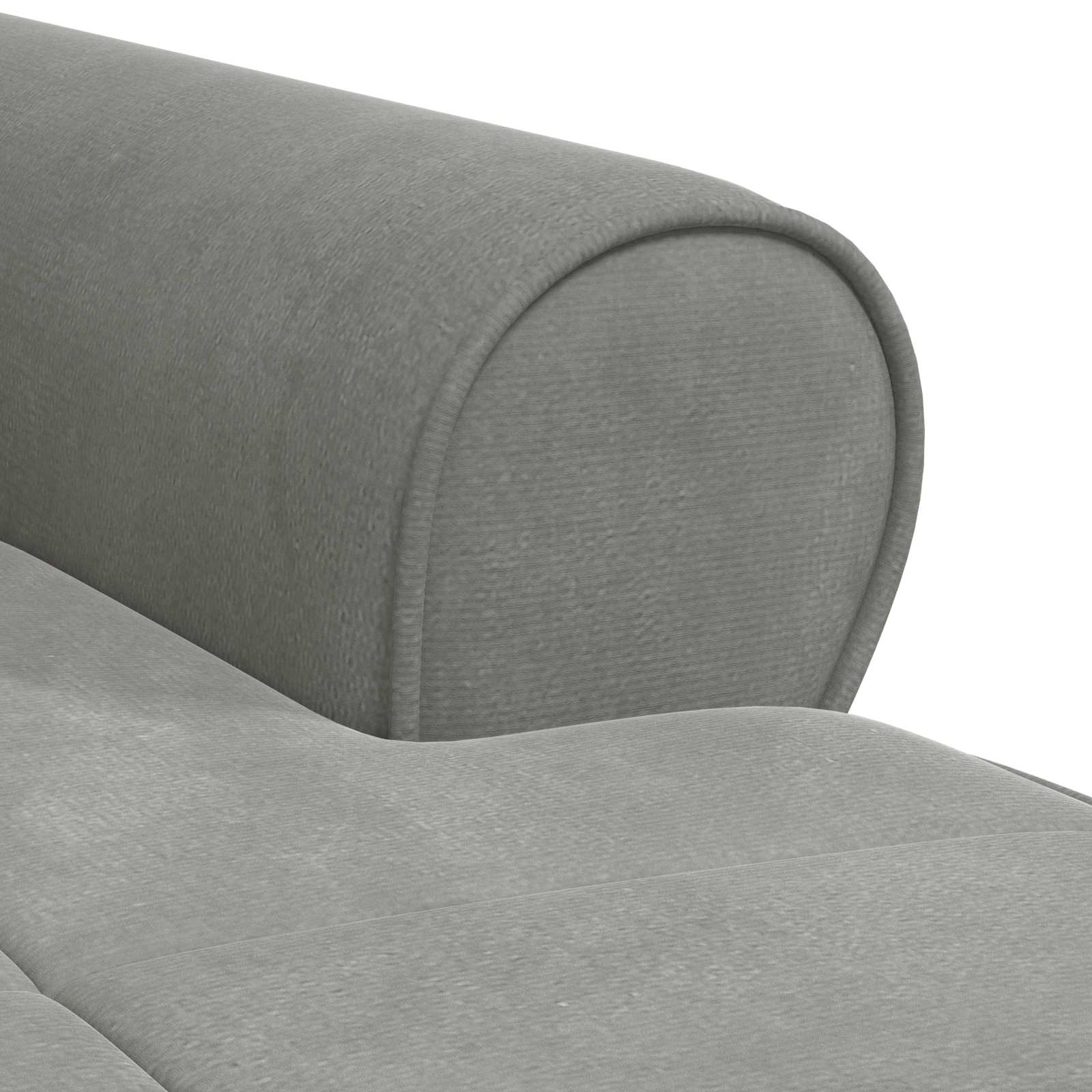 Chaise longue avec coussin Gris clair 91 x 157 x 91 cm Velours - XIOS