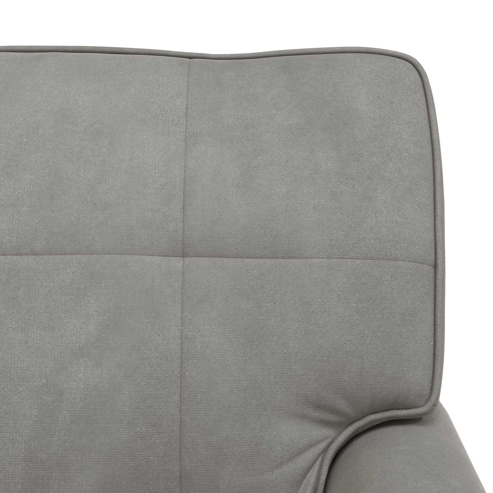 Chaise longue avec coussin Gris clair 91 x 157 x 91 cm Velours - XIOS