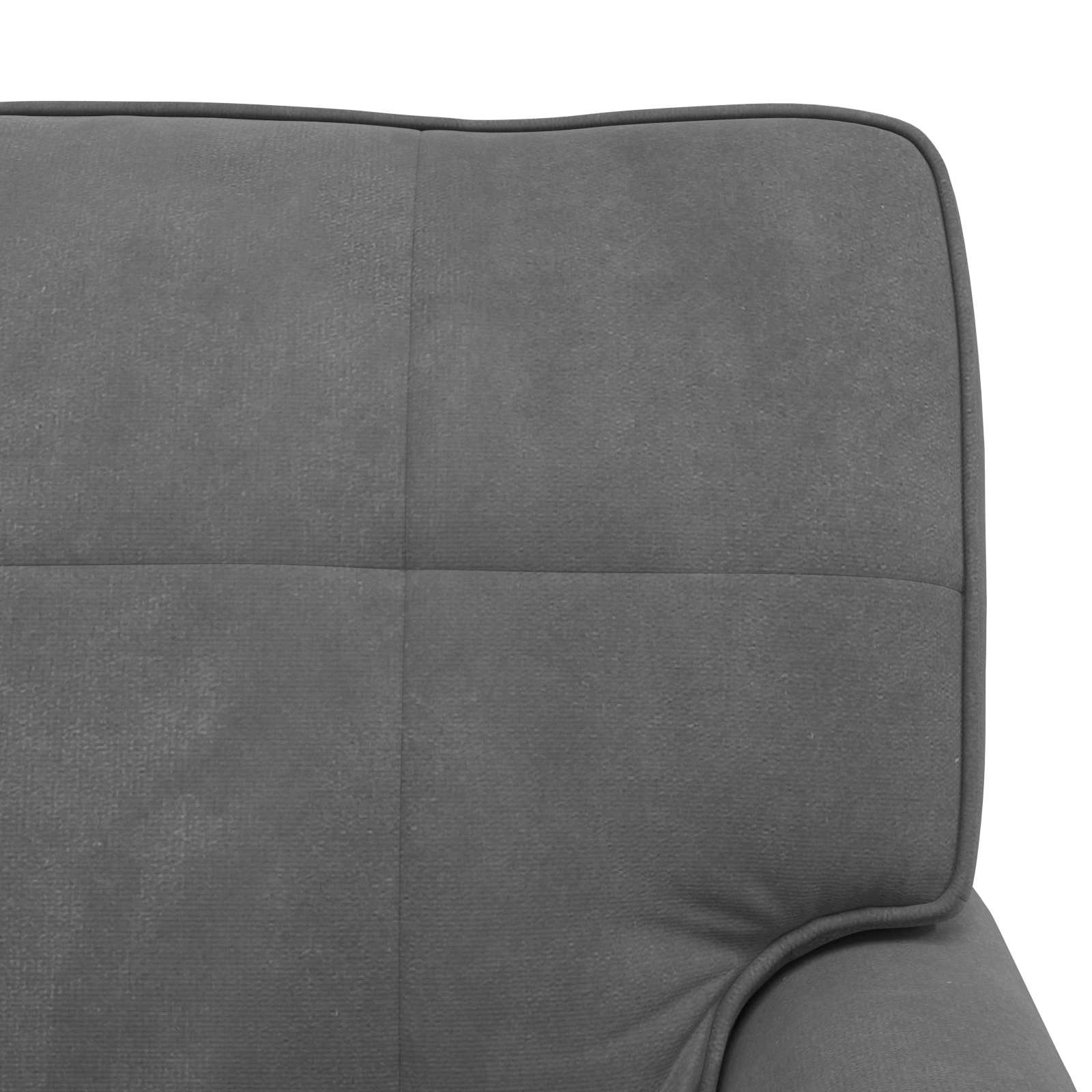 Chaise longue avec coussin Gris foncé 91 x 157 x 91 cm Velours - XIOS