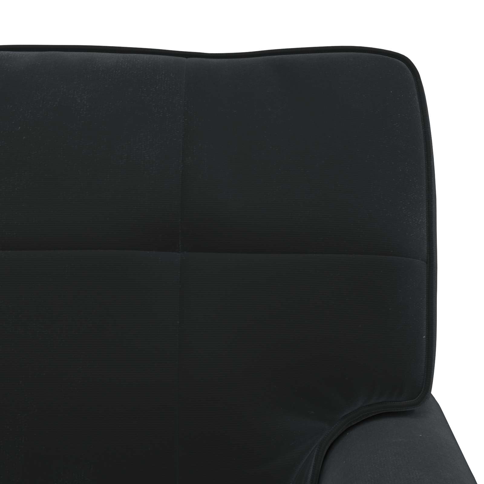 Chaise longue avec coussin Noir 91 x 157 x 91 cm Velours - XIOS