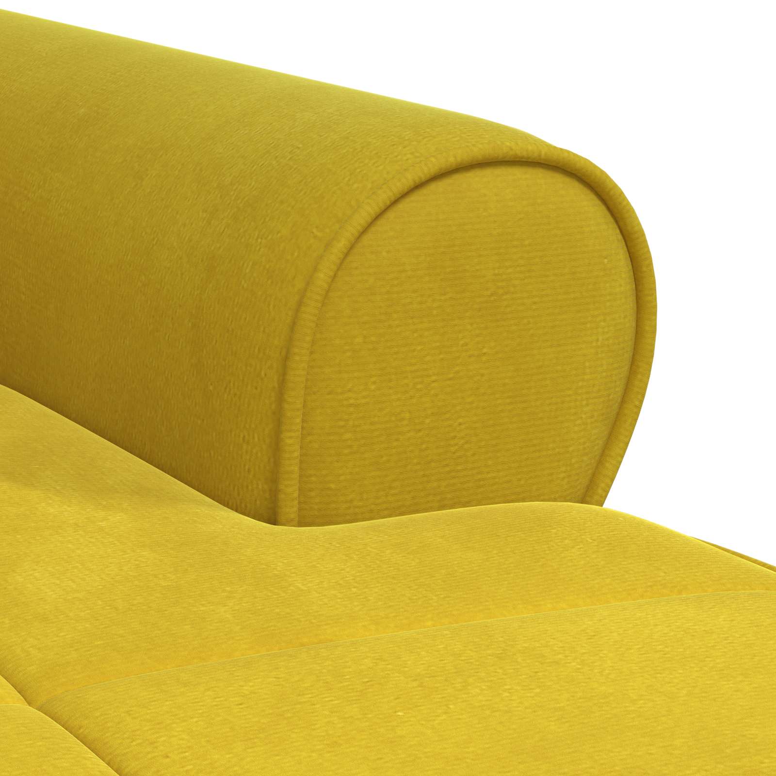 Chaise longue avec coussin Jaune 91 x 157 x 91 cm Velours - XIOS