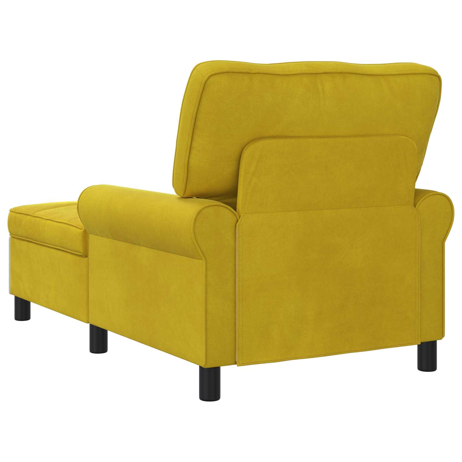Chaise longue avec coussin Jaune 91 x 157 x 91 cm Velours - XIOS