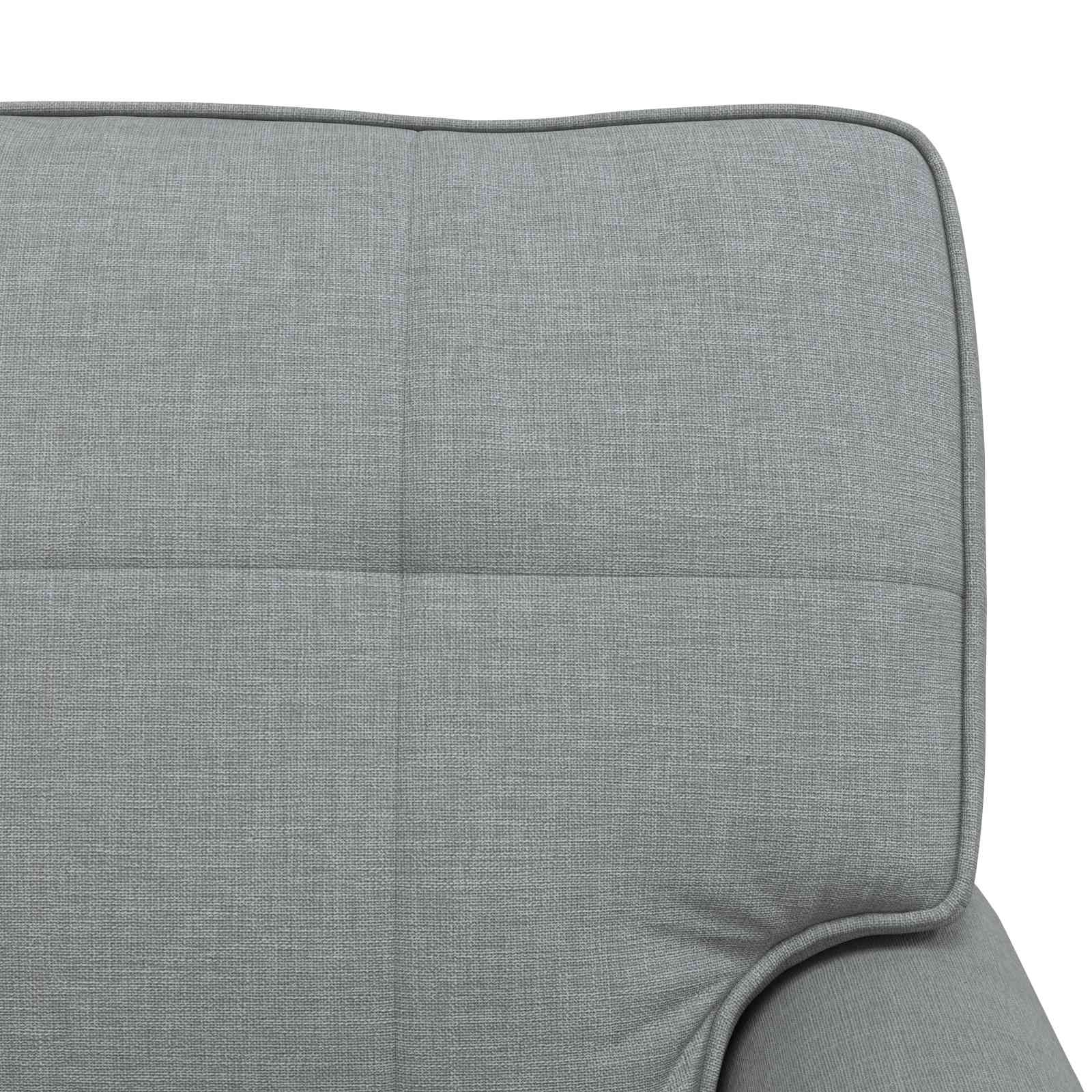 Chaise longue avec coussin Gris clair 91 x 157 x 91 cm tissu - XIOS