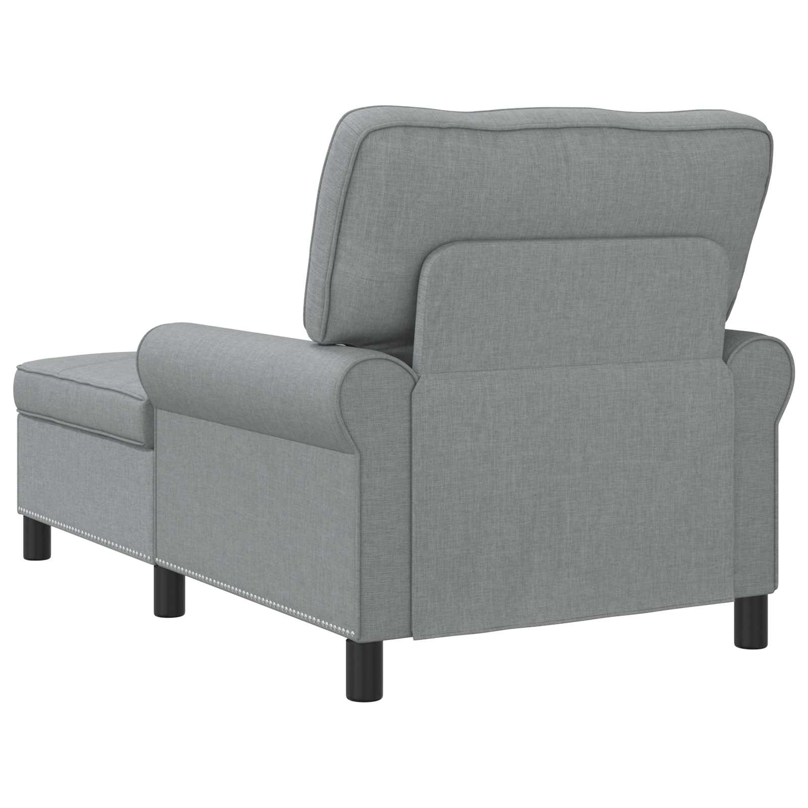Chaise longue avec coussin Gris clair 91 x 157 x 91 cm tissu - XIOS