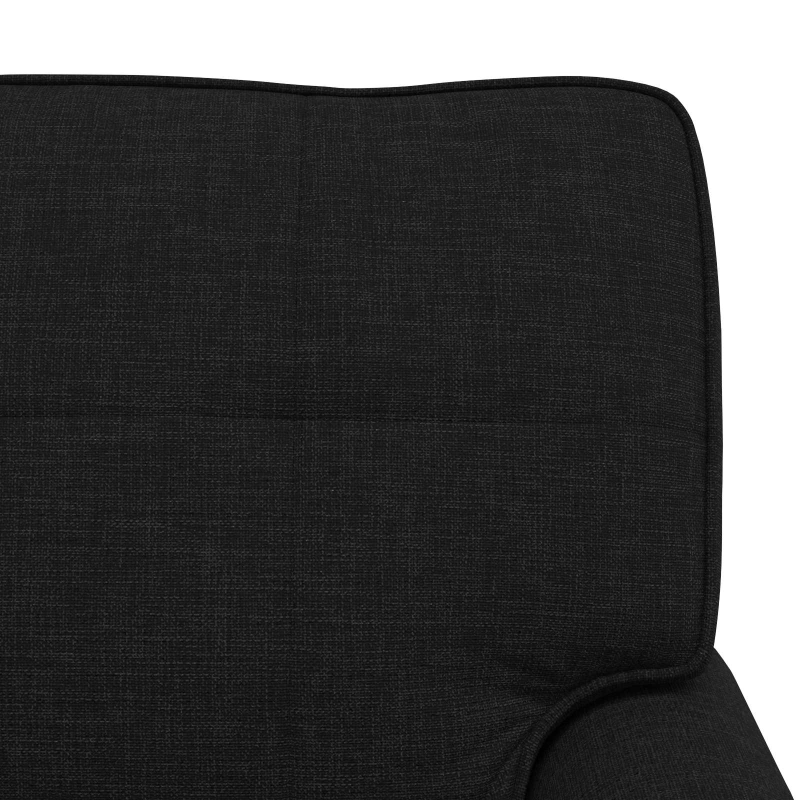 Chaise longue avec coussin Noir 91 x 157 x 91 cm tissu - XIOS