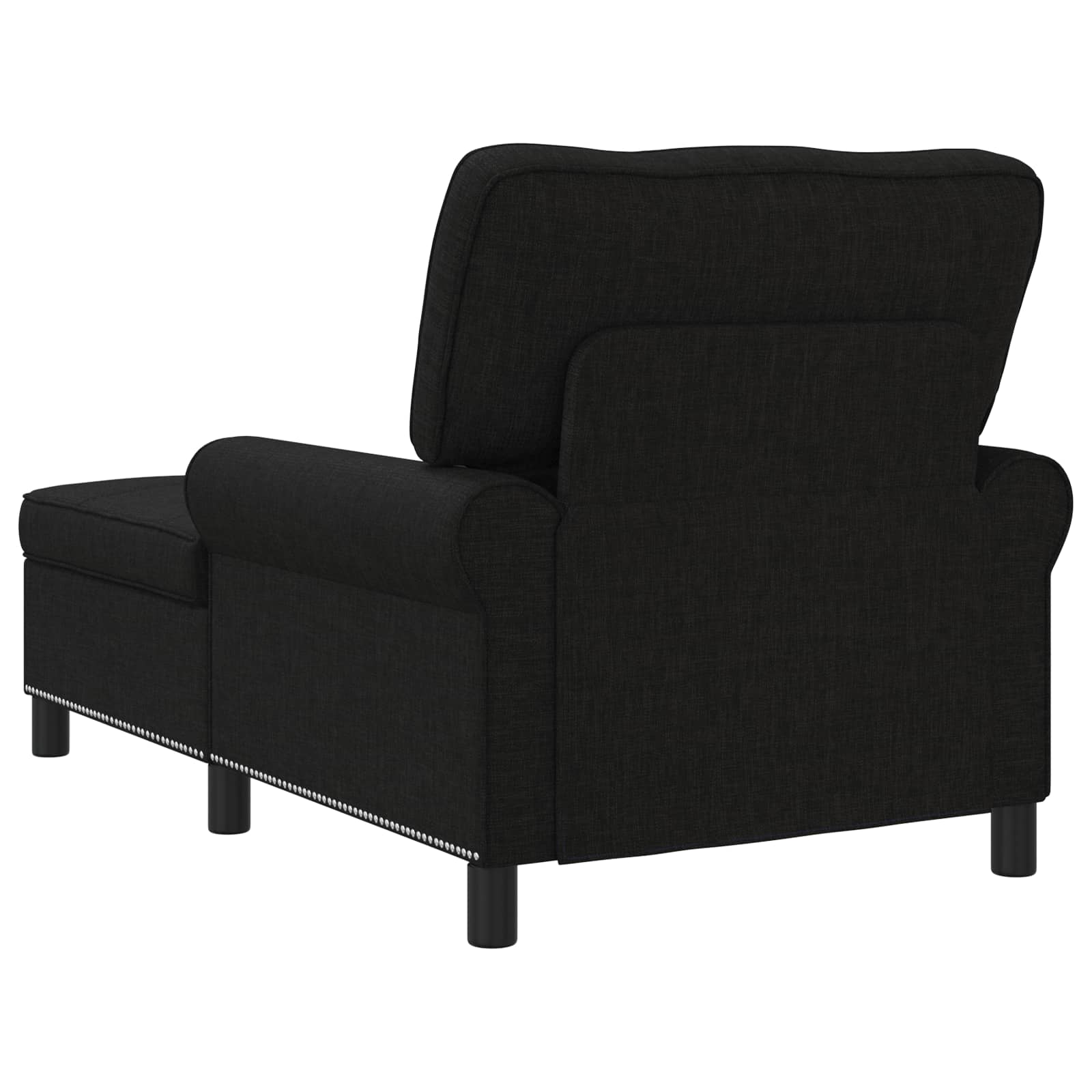 Chaise longue avec coussin Noir 91 x 157 x 91 cm tissu - XIOS