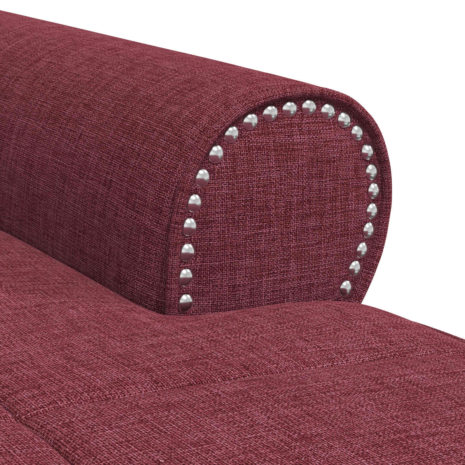 Chaise longue avec coussin Bordeaux 91 x 157 x 91 cm tissu - XIOS