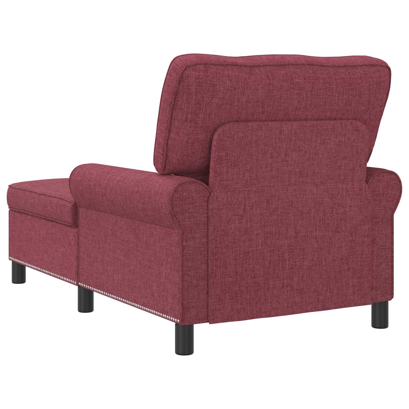 Chaise longue avec coussin Bordeaux 91 x 157 x 91 cm tissu - XIOS