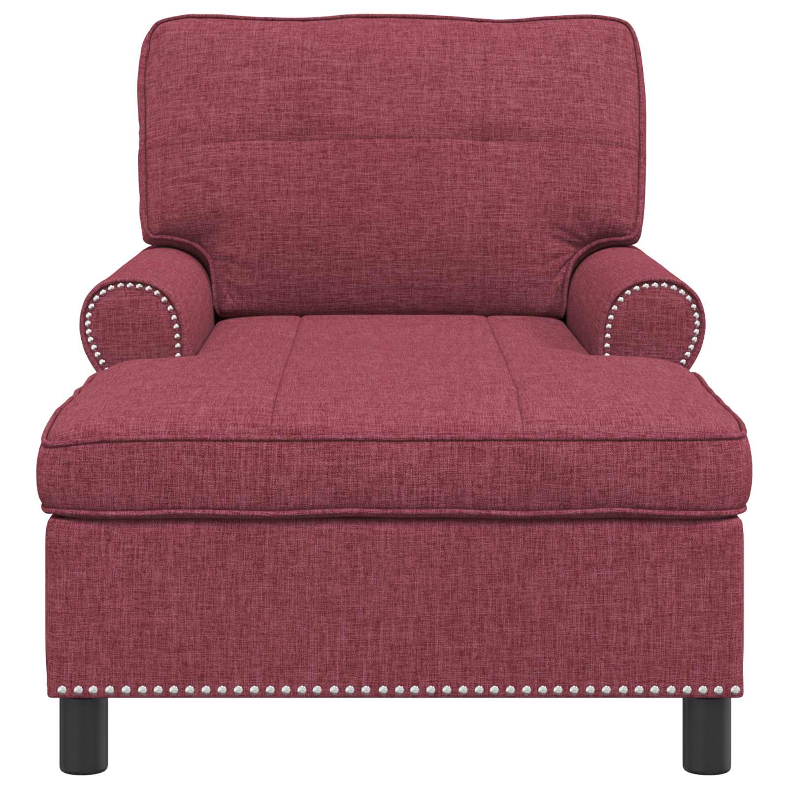 Chaise longue avec coussin Bordeaux 91 x 157 x 91 cm tissu - XIOS