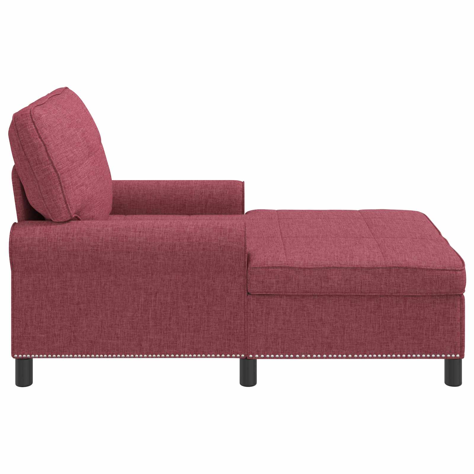 Chaise longue avec coussin Bordeaux 91 x 157 x 91 cm tissu - XIOS