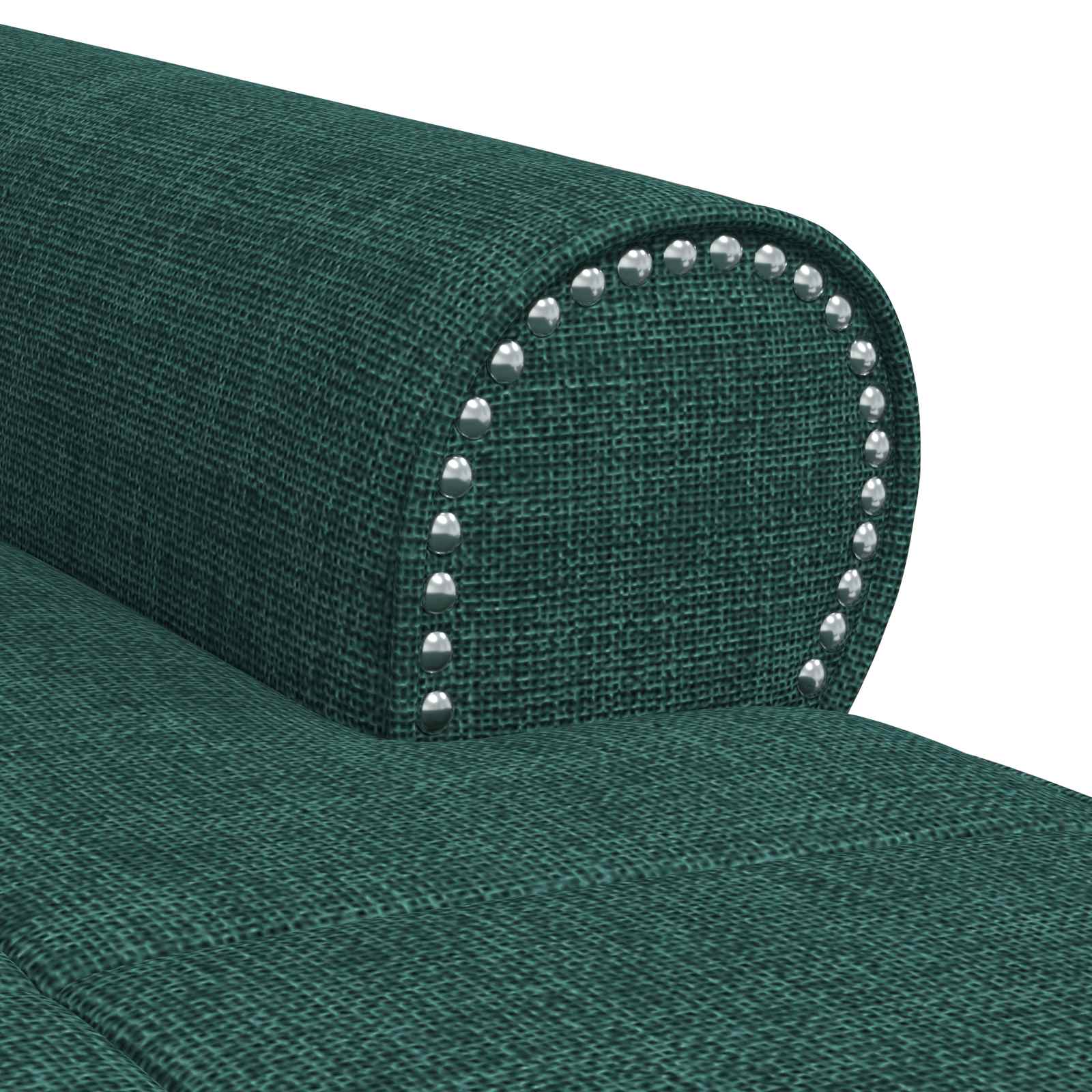 Chaise longue avec coussin Vert foncé 91 x 157 x 91 cm tissu - XIOS