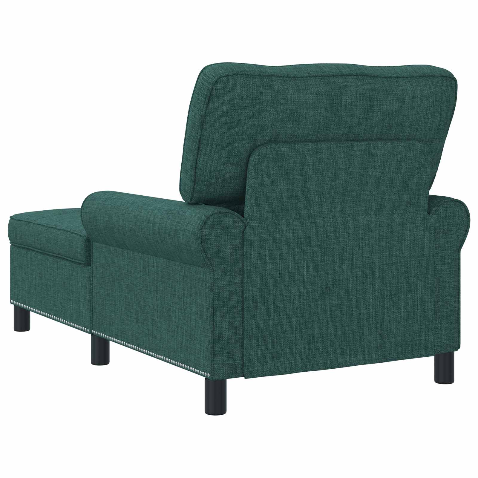Chaise longue avec coussin Vert foncé 91 x 157 x 91 cm tissu - XIOS