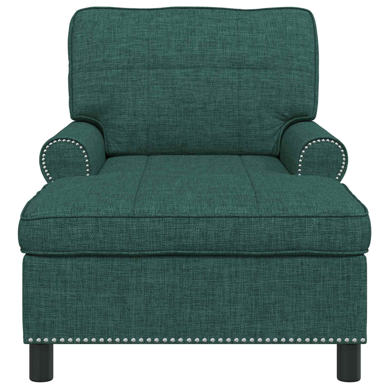 Chaise longue avec coussin Vert foncé 91 x 157 x 91 cm tissu - XIOS