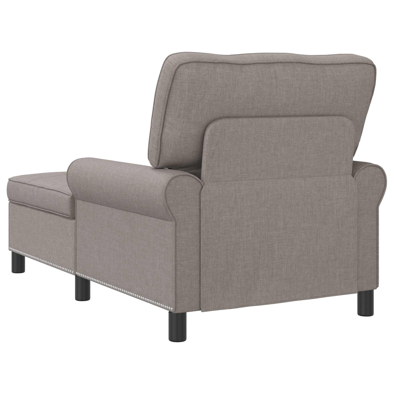 Chaise longue avec coussin Taupe 91 x 157 x 91 cm tissu - XIOS