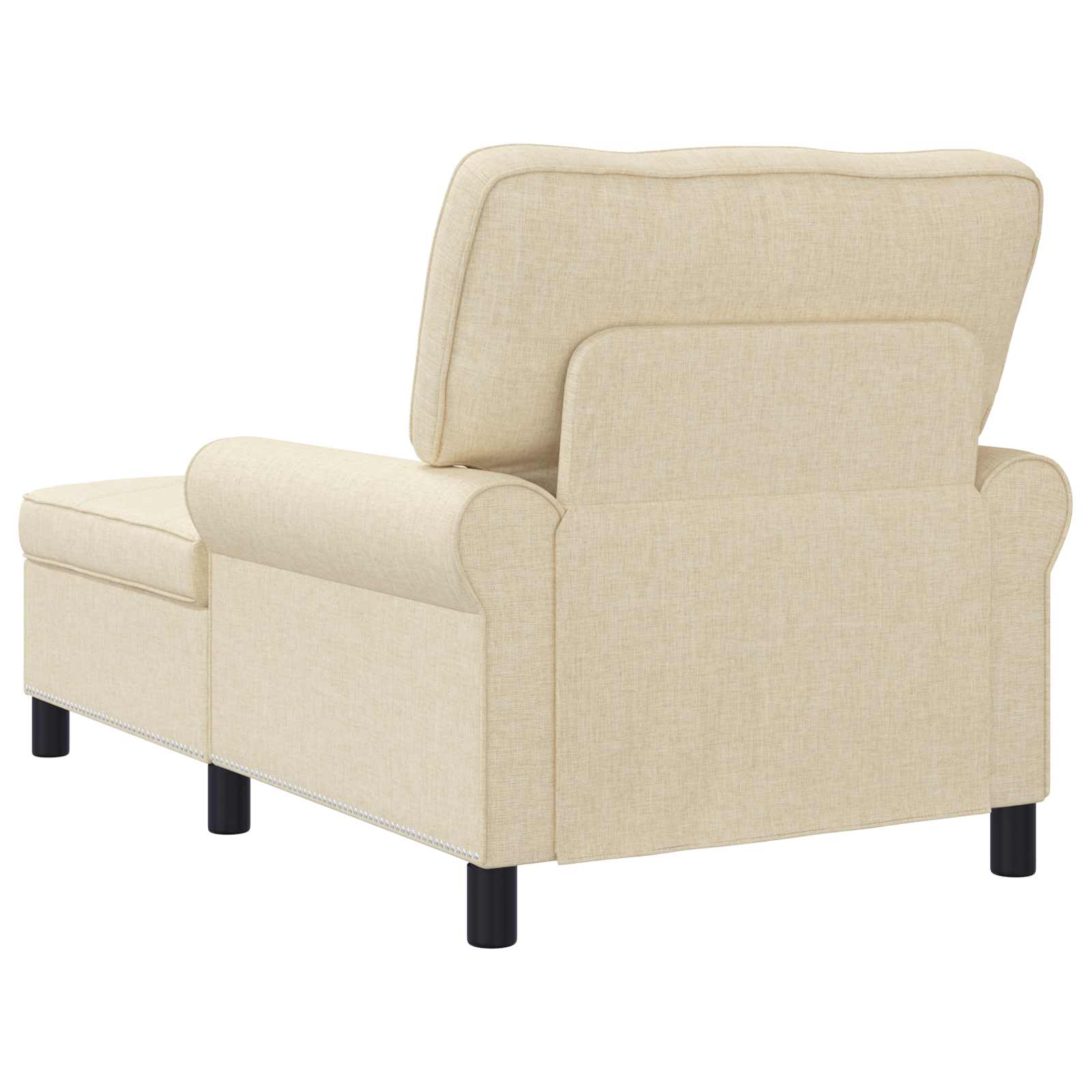Chaise longue avec coussin Crème 91 x 157 x 91 cm tissu - XIOS