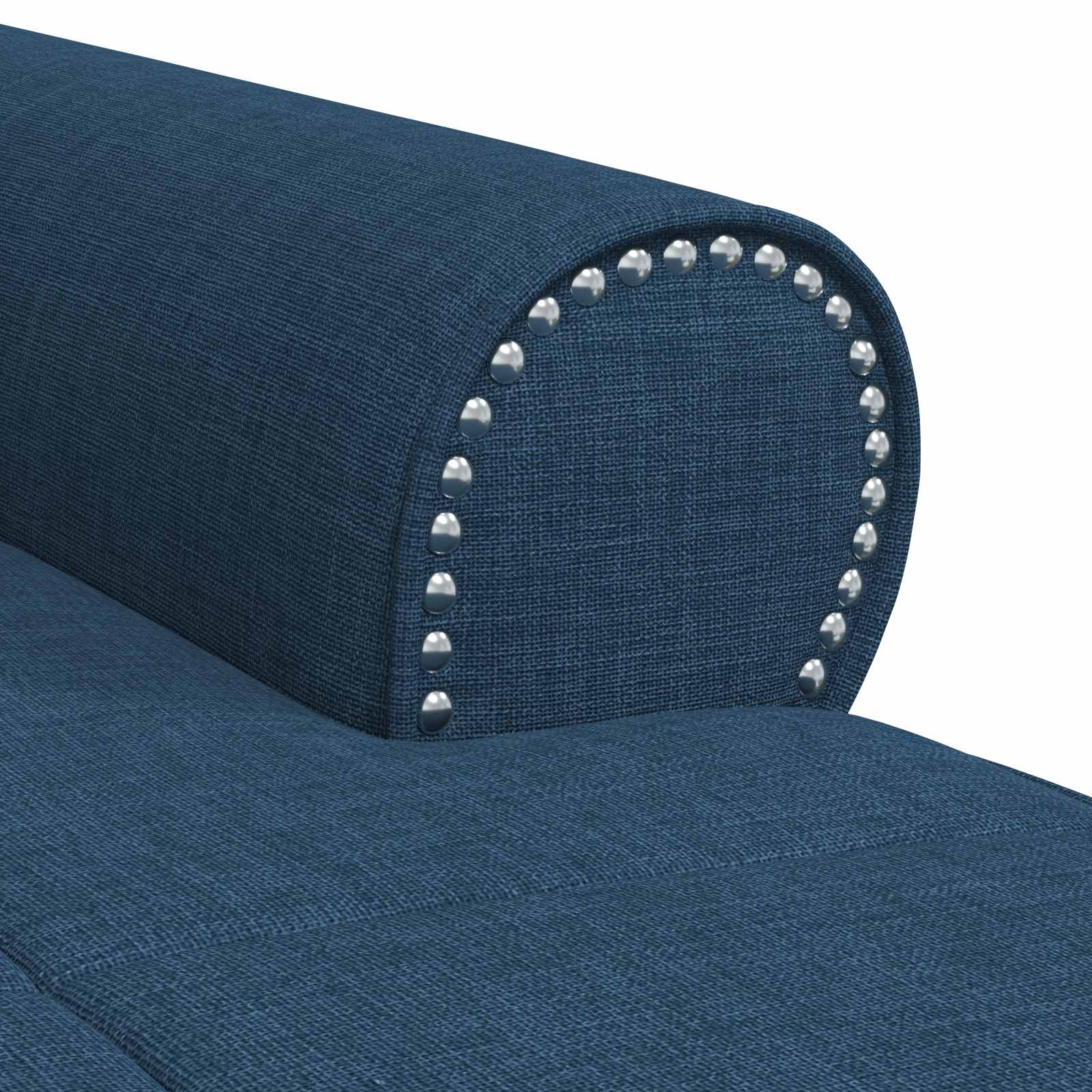 Chaise longue avec coussin Bleu 91 x 157 x 91 cm tissu - XIOS