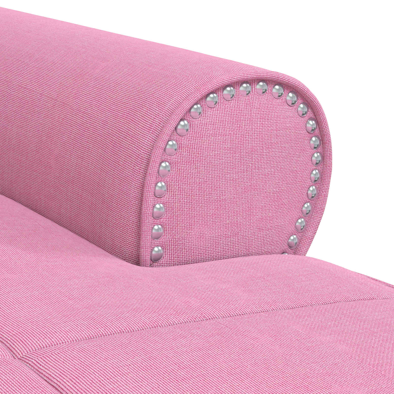 Chaise longue avec coussin Rose 91 x 157 x 91 cm tissu - XIOS