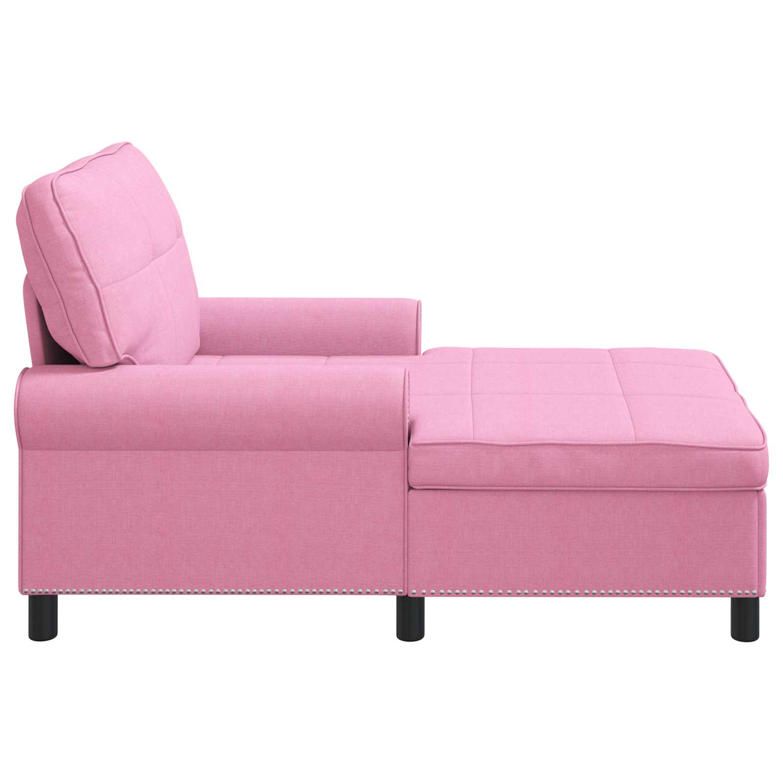 Chaise longue avec coussin Rose 91 x 157 x 91 cm tissu - XIOS