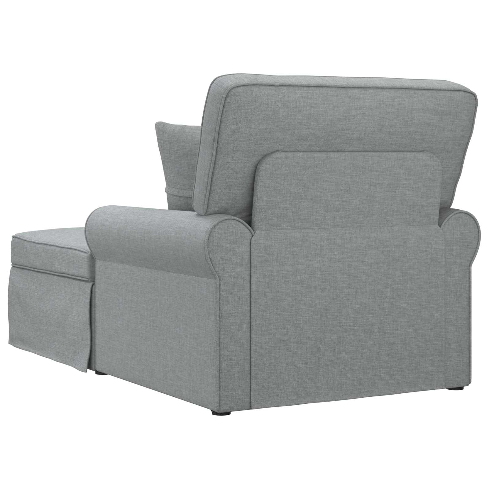 Chaise lounge avec jupe Gris clair 91 x 157 x 91 cm tissu - XIOS