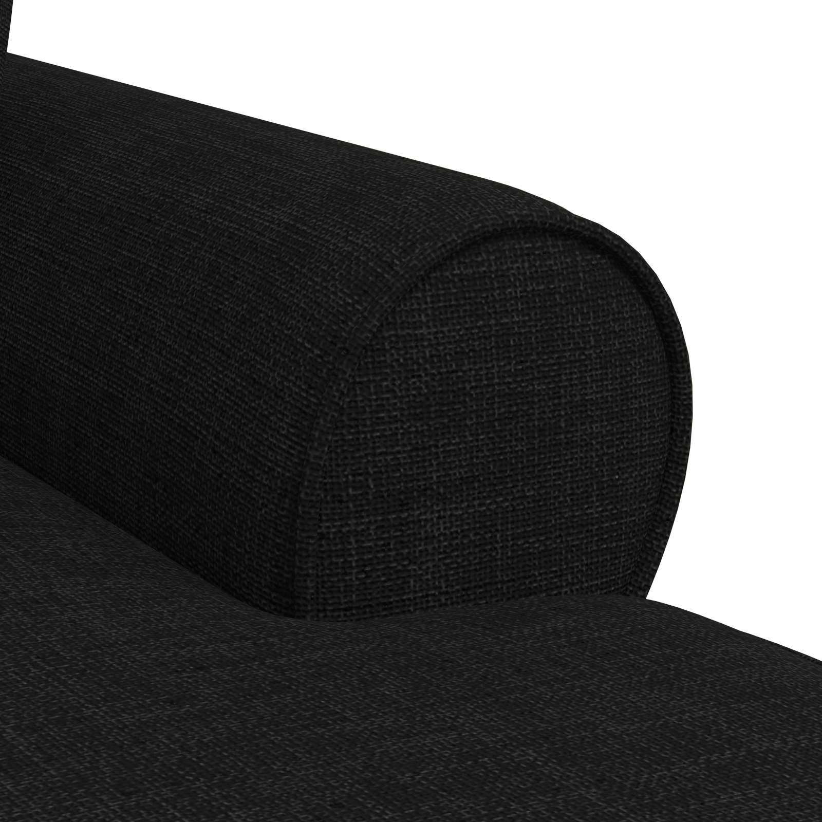 Chaise lounge avec jupe Noir 91 x 157 x 91 cm tissu - XIOS