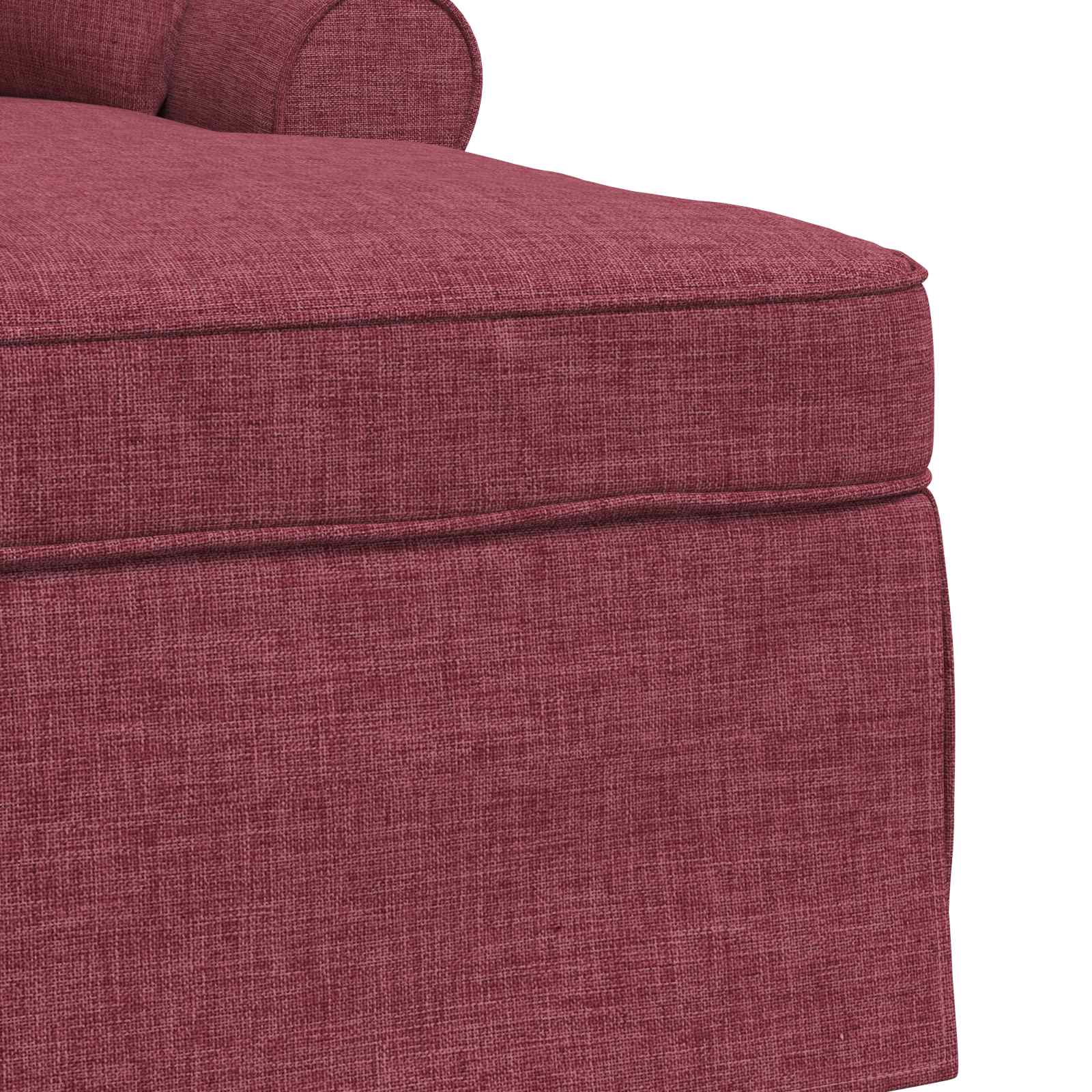 Chaise lounge avec jupe avec coussin 3 pcs Bordeaux tissu - XIOS