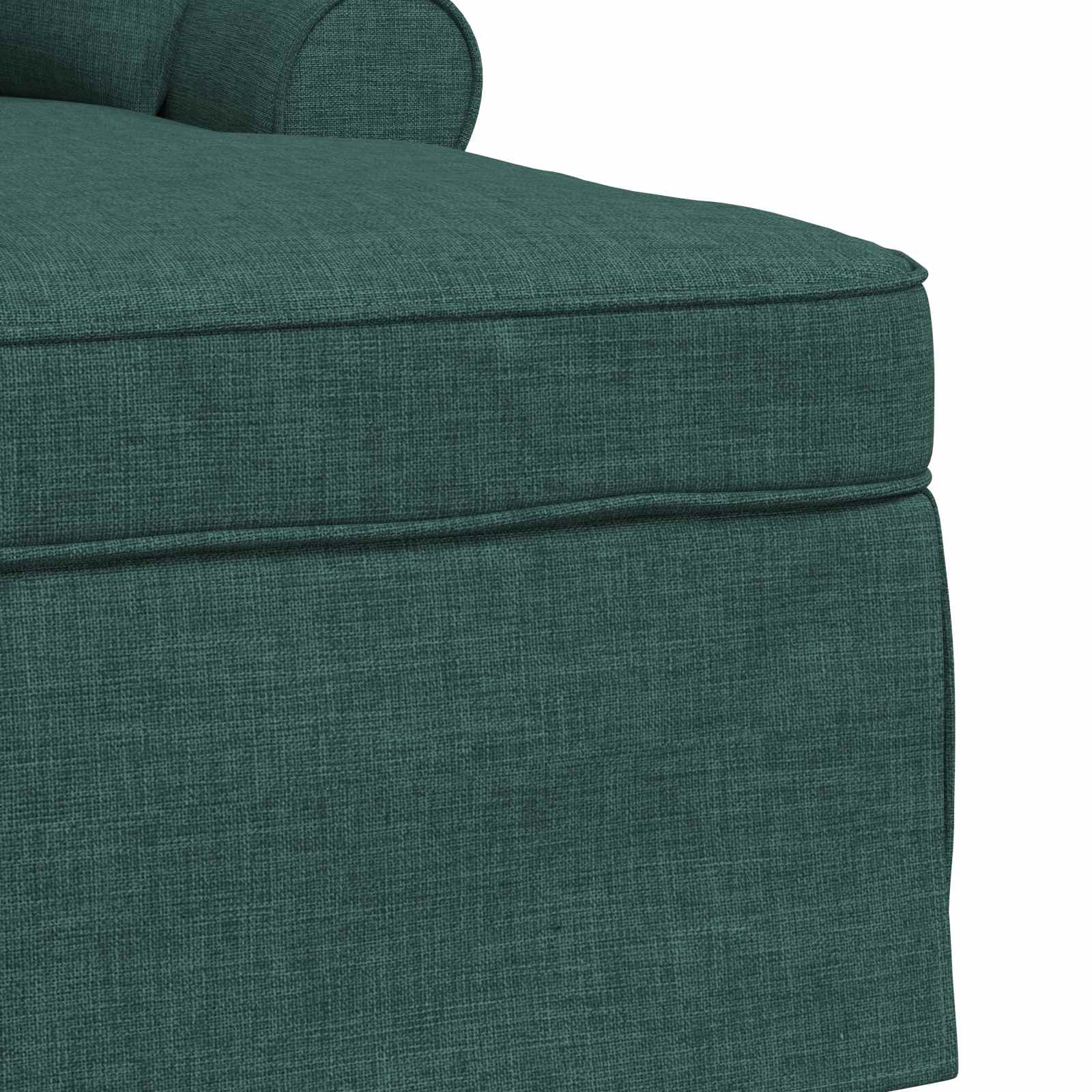 Chaise lounge avec jupe Vert foncé 91 x 157 x 91 cm tissu - XIOS