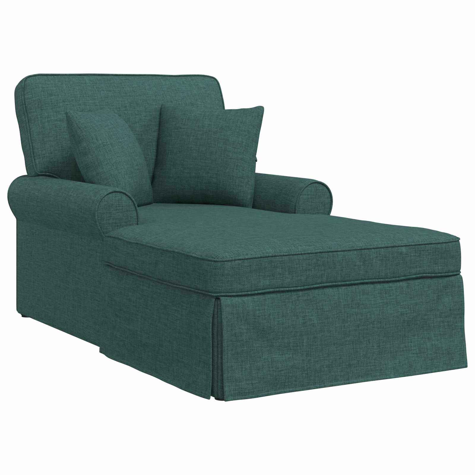 Chaise lounge avec jupe Vert foncé 91 x 157 x 91 cm tissu - XIOS