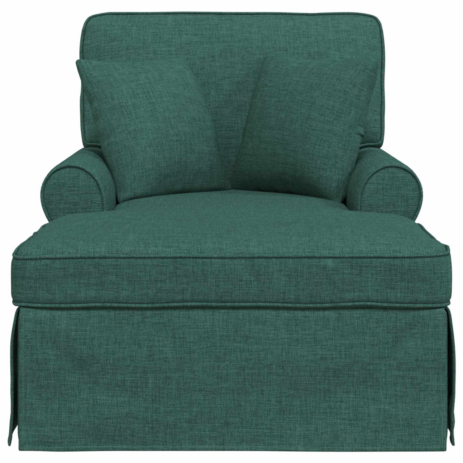 Chaise lounge avec jupe Vert foncé 91 x 157 x 91 cm tissu - XIOS