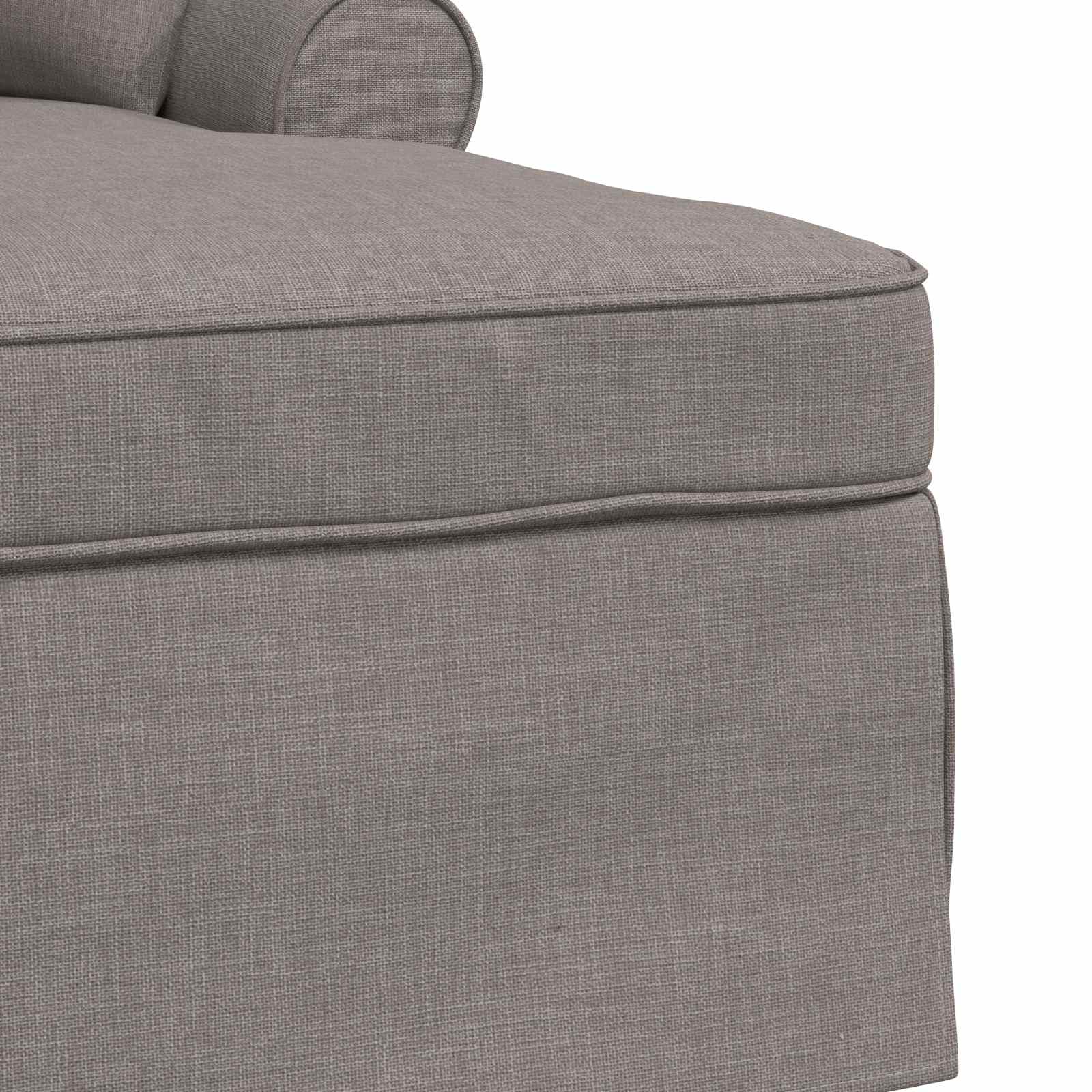 Chaise lounge avec jupe avec coussin 3 pcs Taupe tissu - XIOS