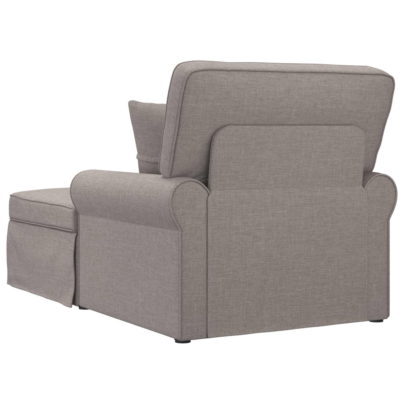 Chaise lounge avec jupe avec coussin 3 pcs Taupe tissu - XIOS