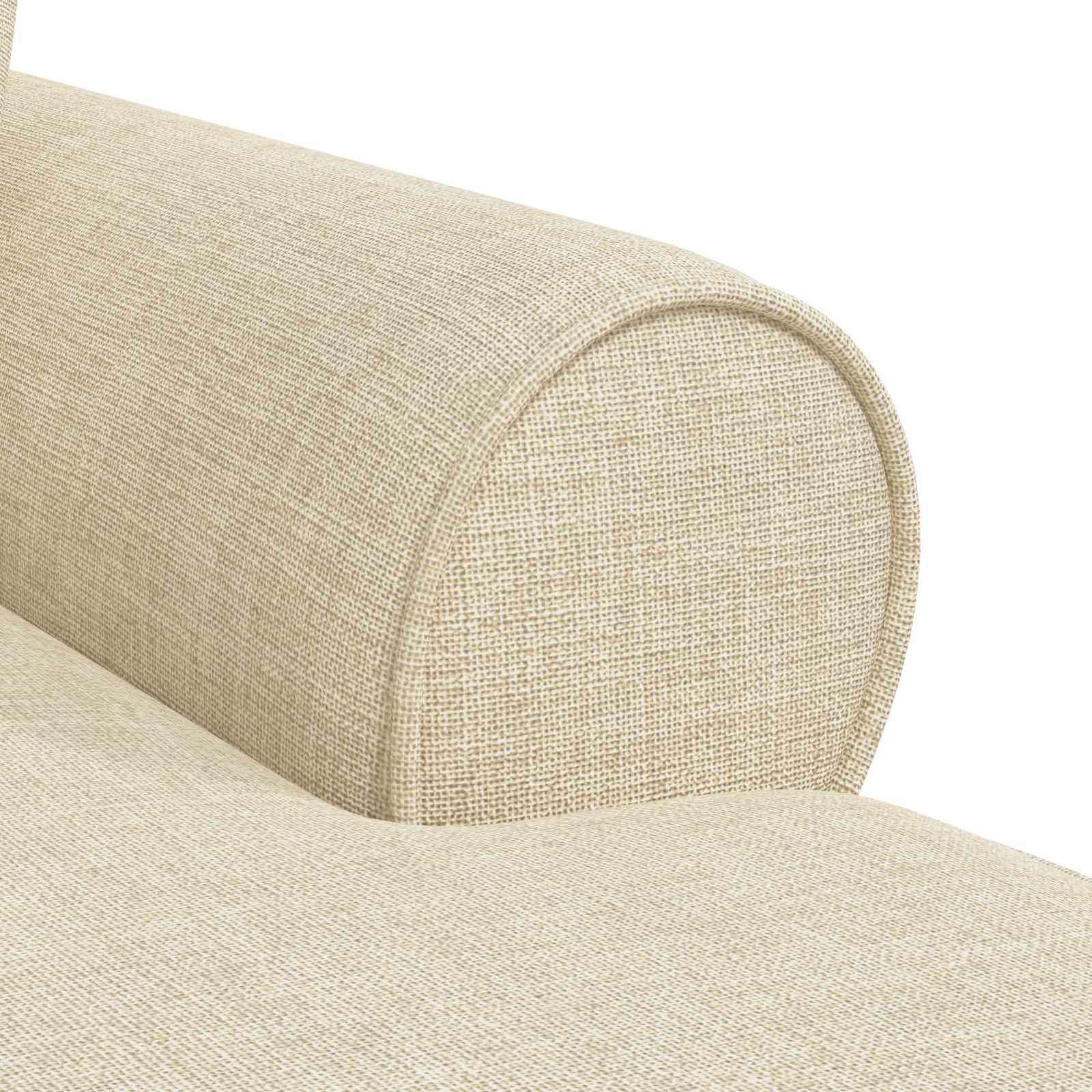 Chaise lounge avec jupe avec coussin 3 pcs Crème tissu - XIOS