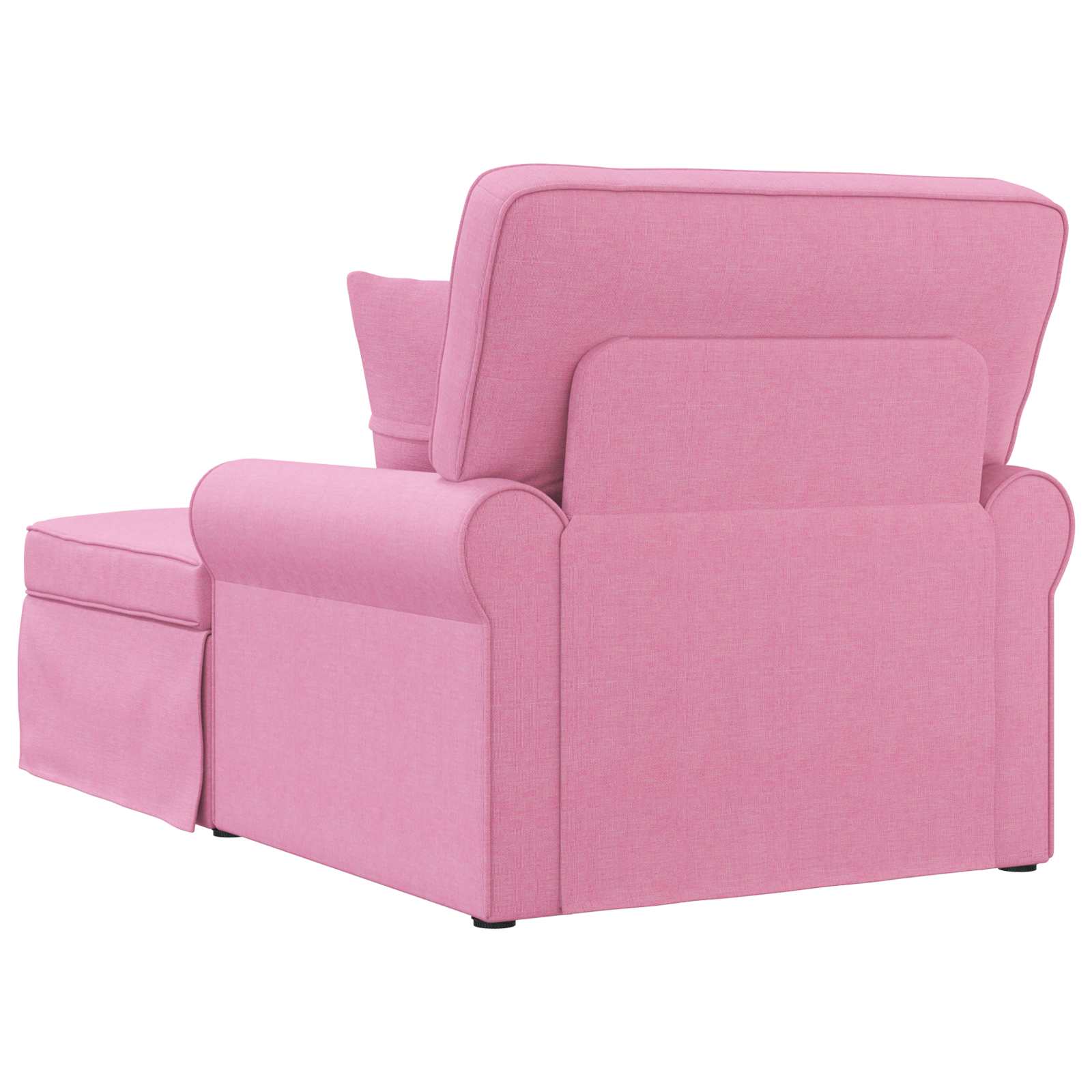 Chaise lounge avec jupe avec coussin 3 pcs Rose tissu - XIOS