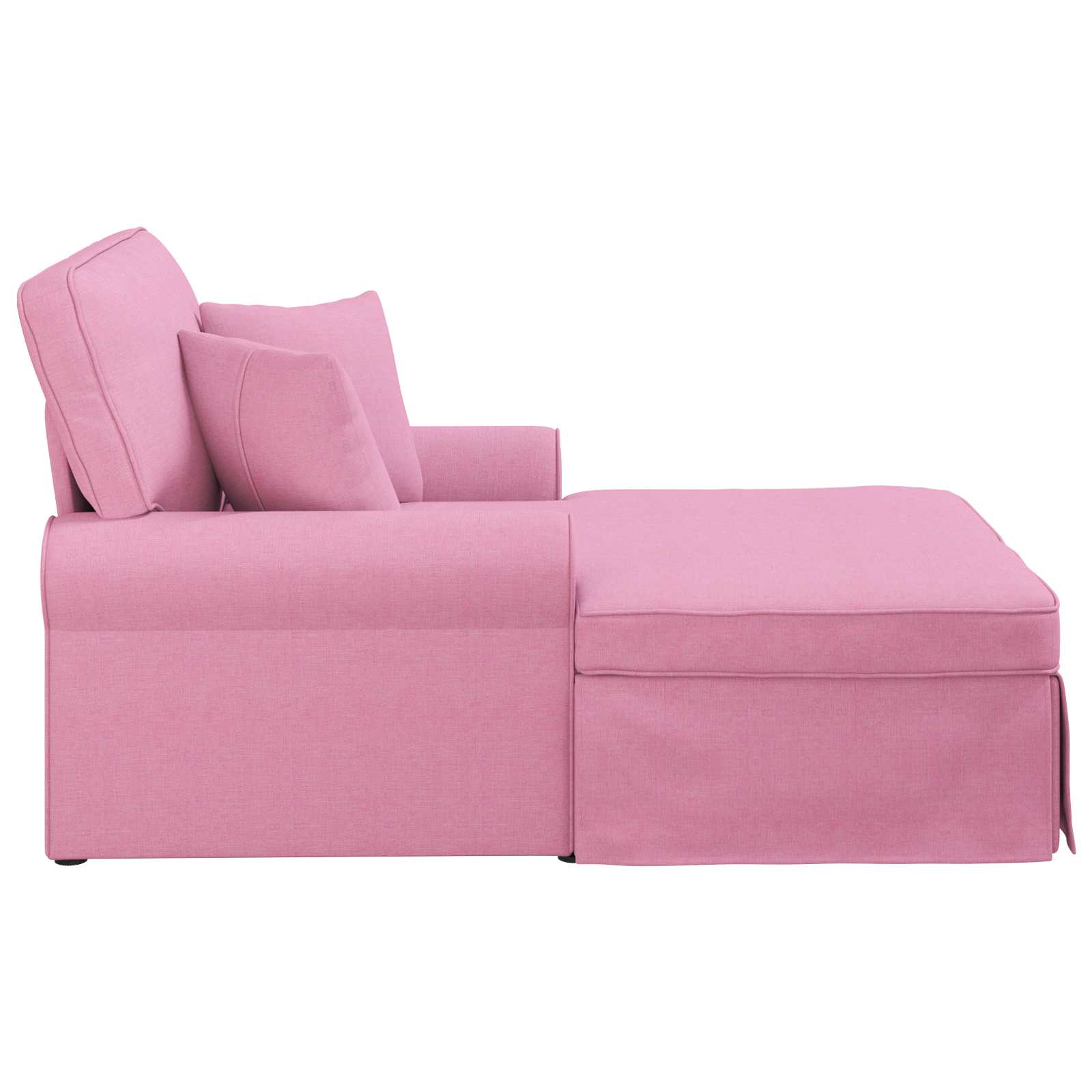 Chaise lounge avec jupe avec coussin 3 pcs Rose tissu - XIOS