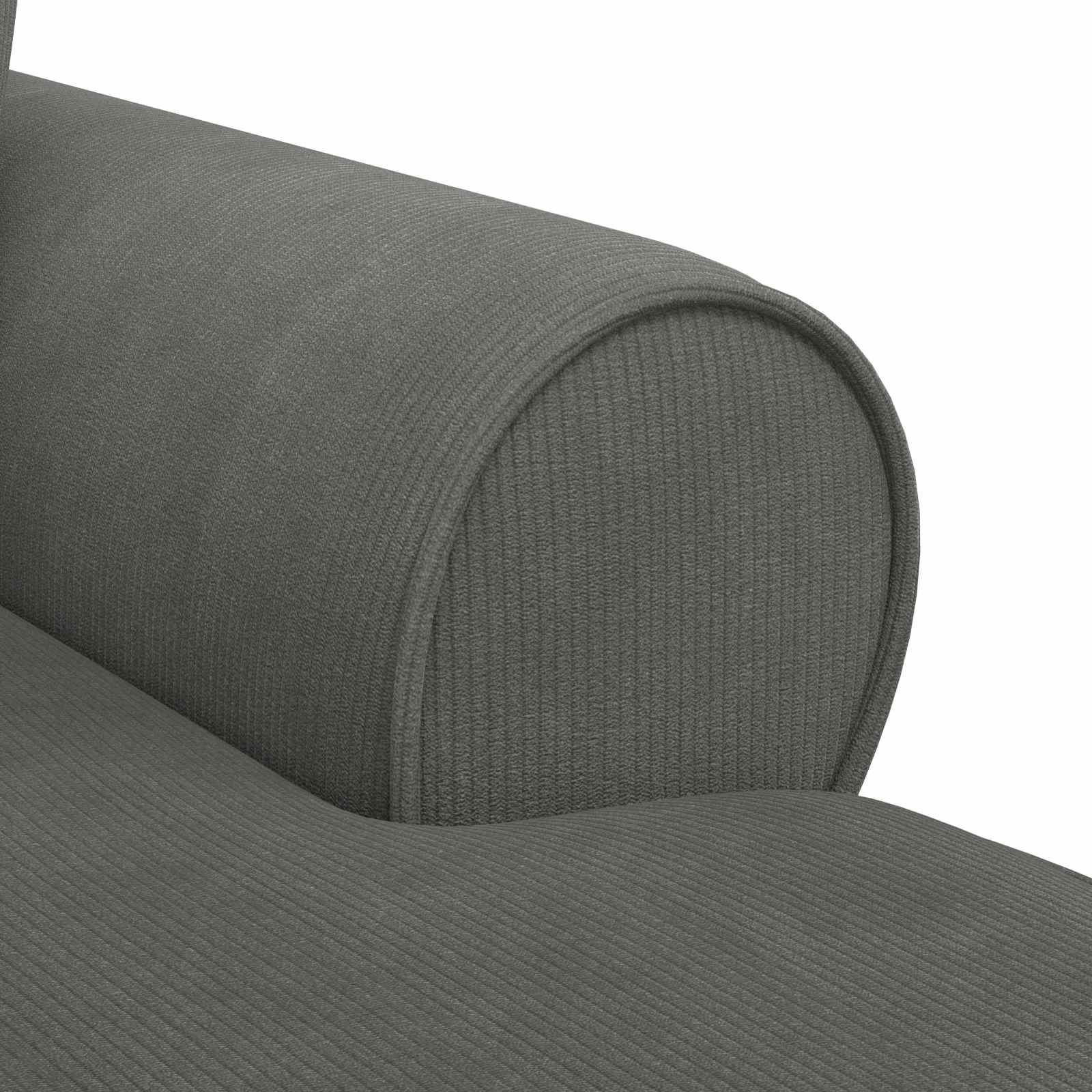 Chaise lounge avec jupe avec coussin 3 pcs Gris foncé - XIOS