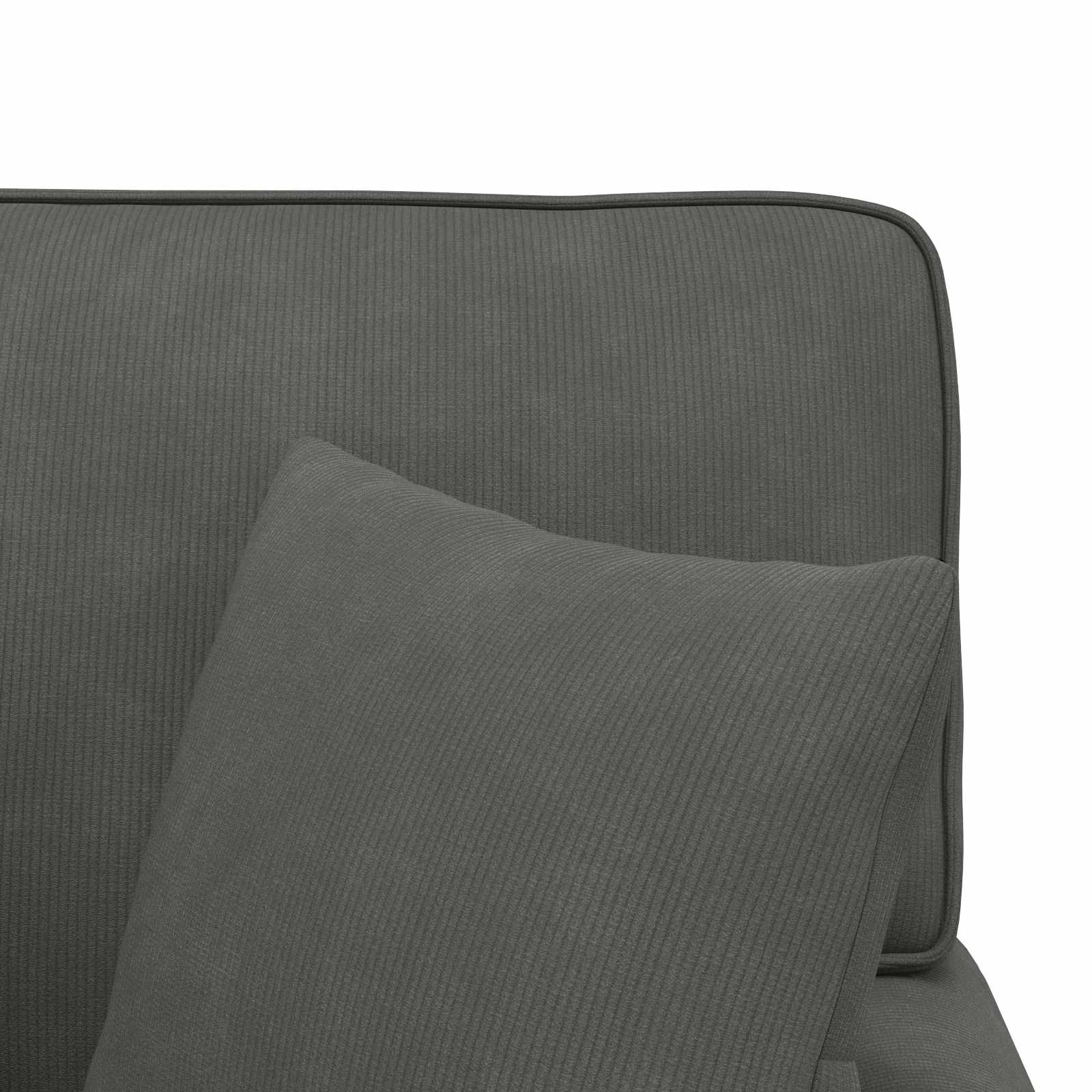 Chaise lounge avec jupe avec coussin 3 pcs Gris foncé - XIOS