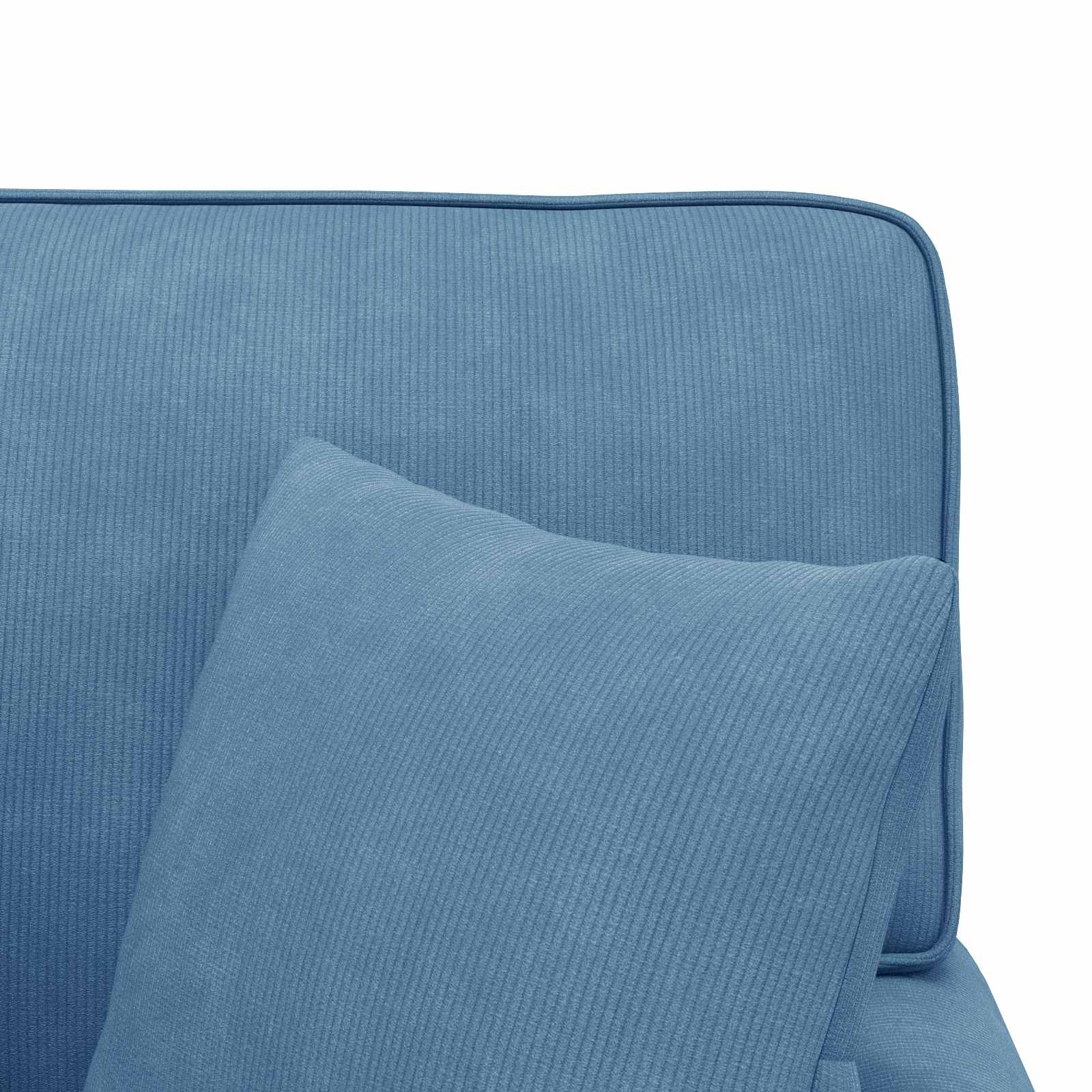 Chaise lounge avec jupe 3 pcs Bleu Tissu en velours côtelé - XIOS