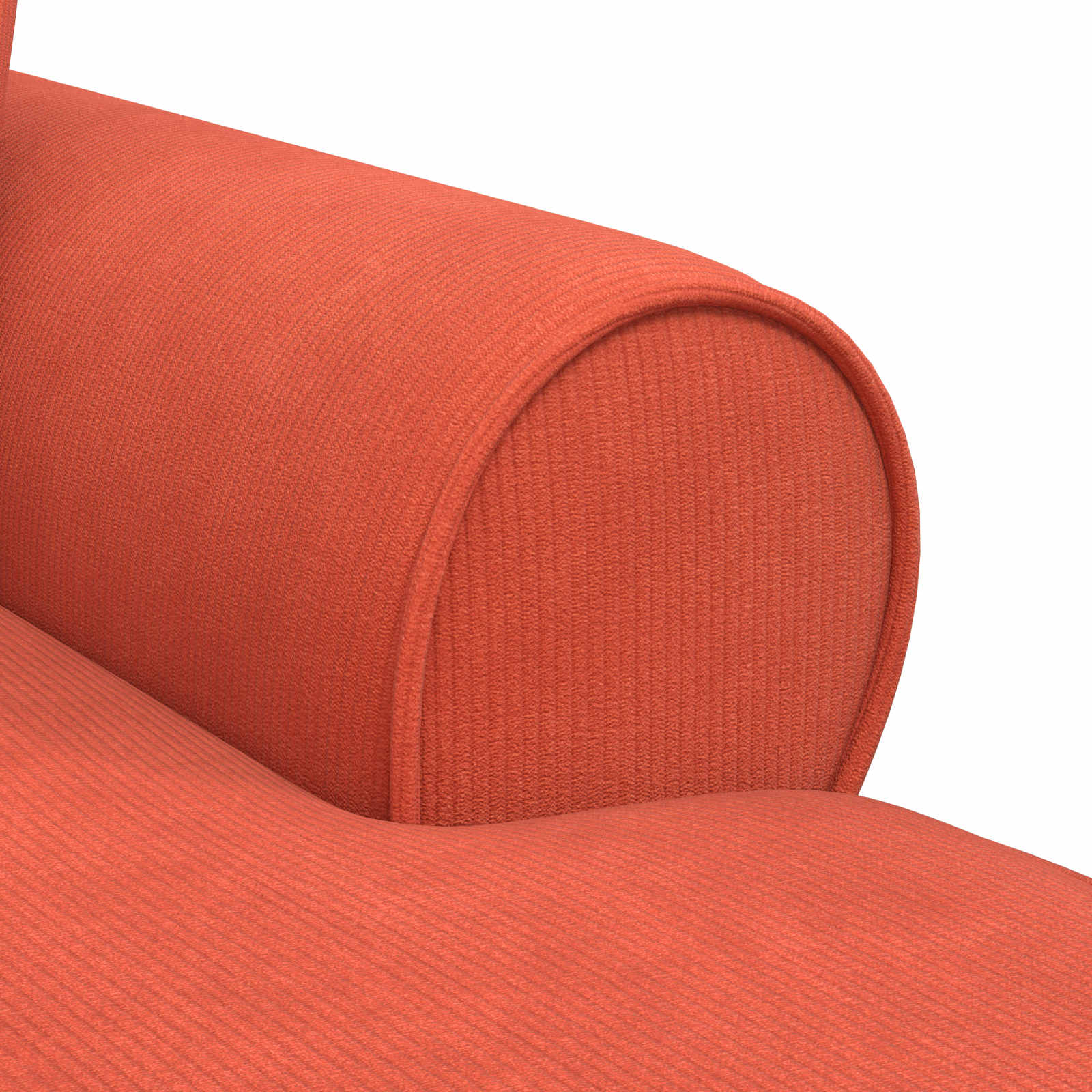 Chaise lounge avec jupe avec coussin 3 pcs Rouge orange - XIOS