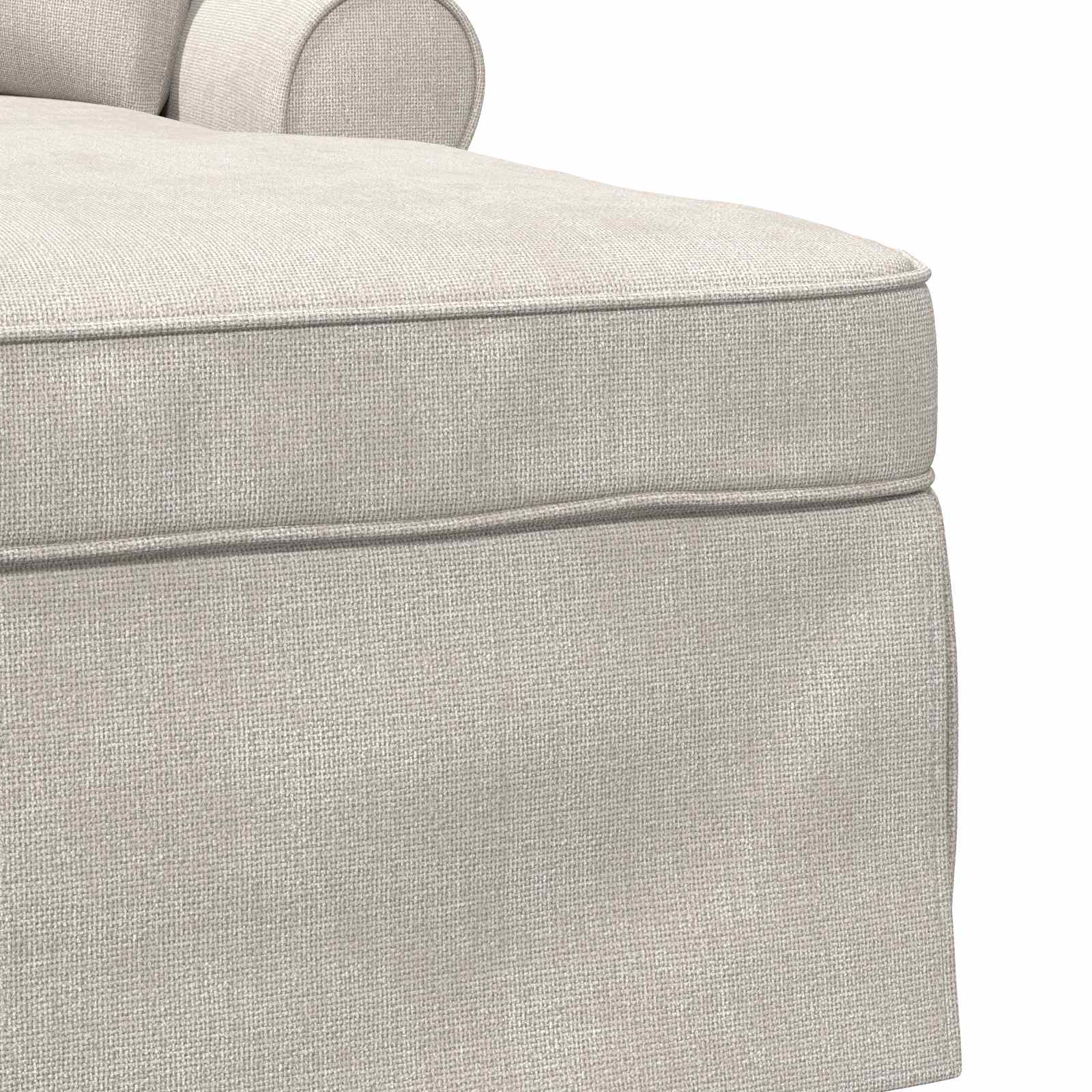 Chaise lounge avec jupe Crème 157 x 91 x 91 cm ARES - XIOS