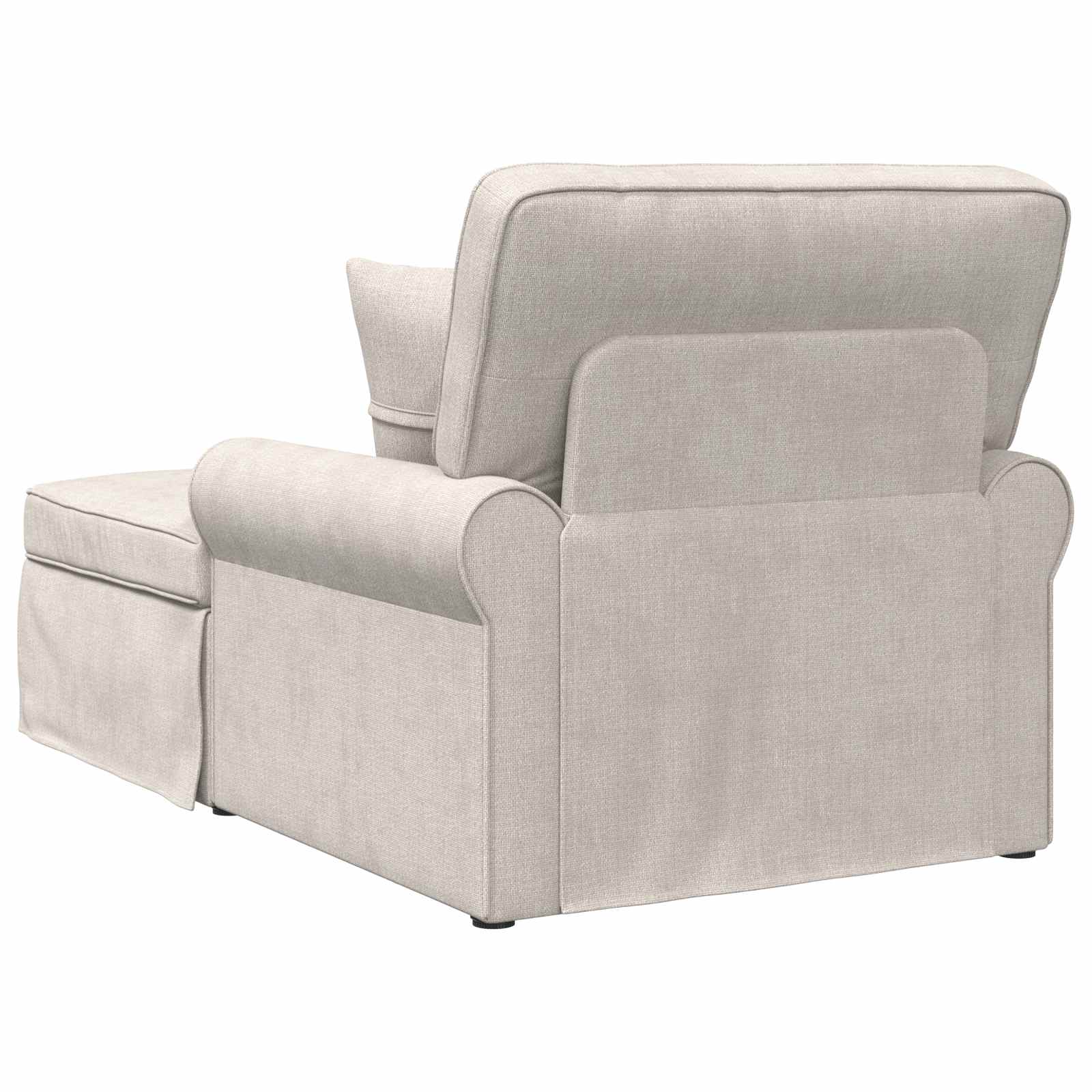 Chaise lounge avec jupe Crème 157 x 91 x 91 cm ARES - XIOS