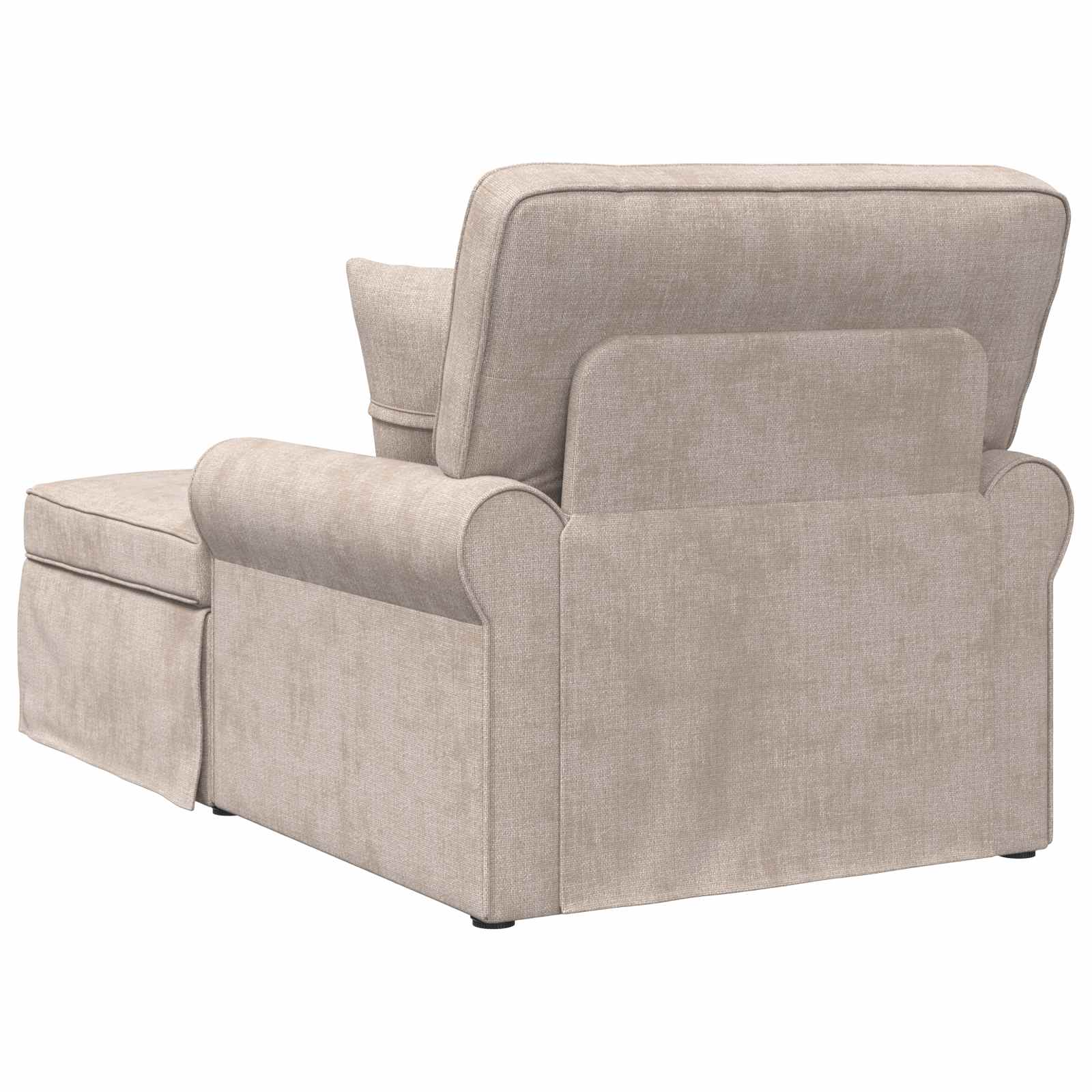 Chaise lounge avec jupe Beige 157 x 91 x 91 cm ARES - XIOS