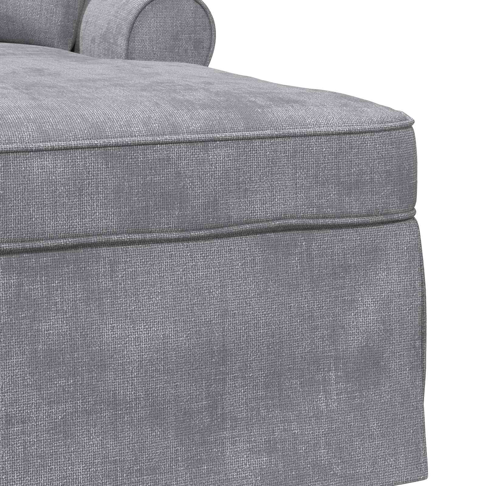 Chaise lounge avec jupe Gris clair 157 x 91 x 91 cm ARES - XIOS