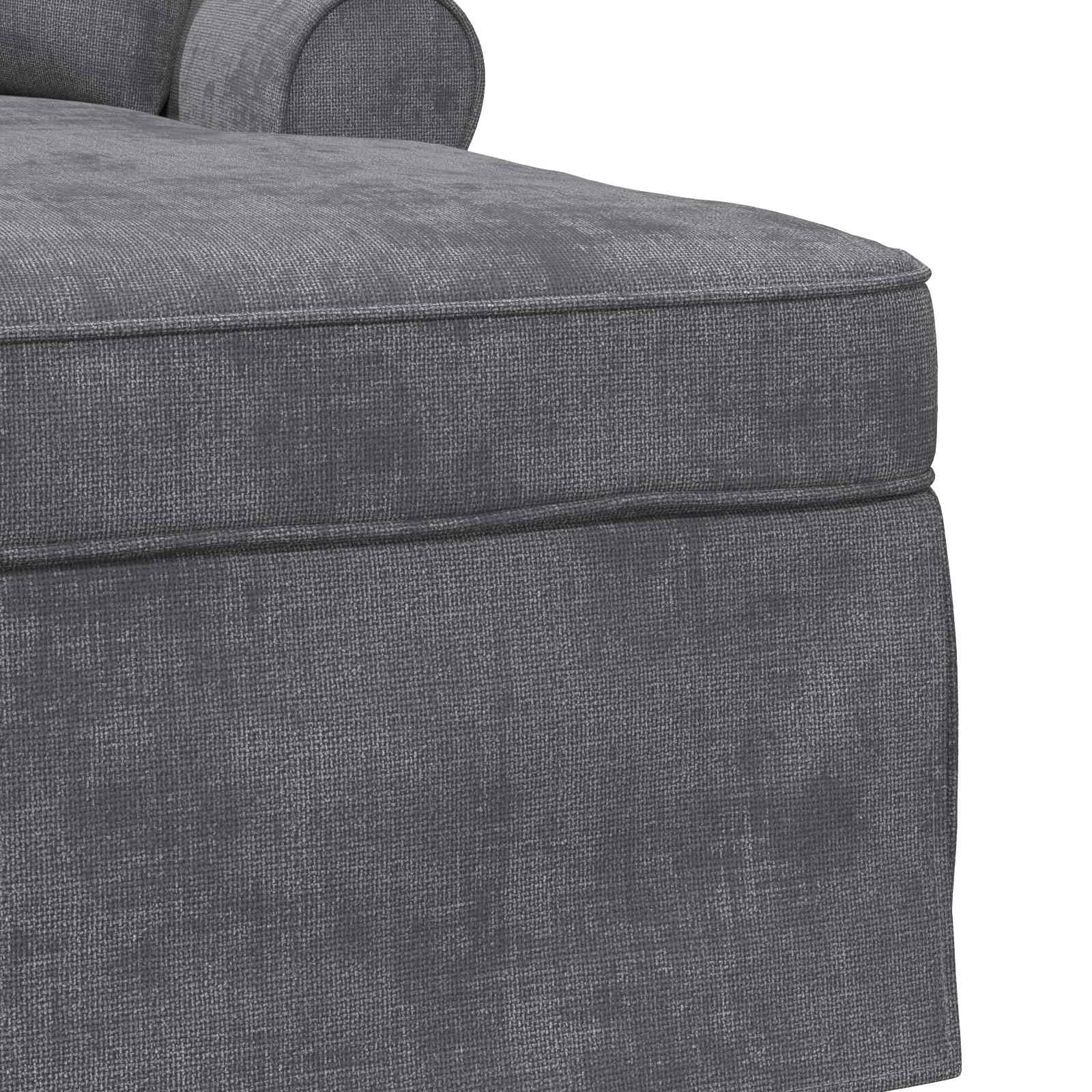 Chaise lounge avec jupe Gris foncé 157 x 91 x 91 cm ARES - XIOS