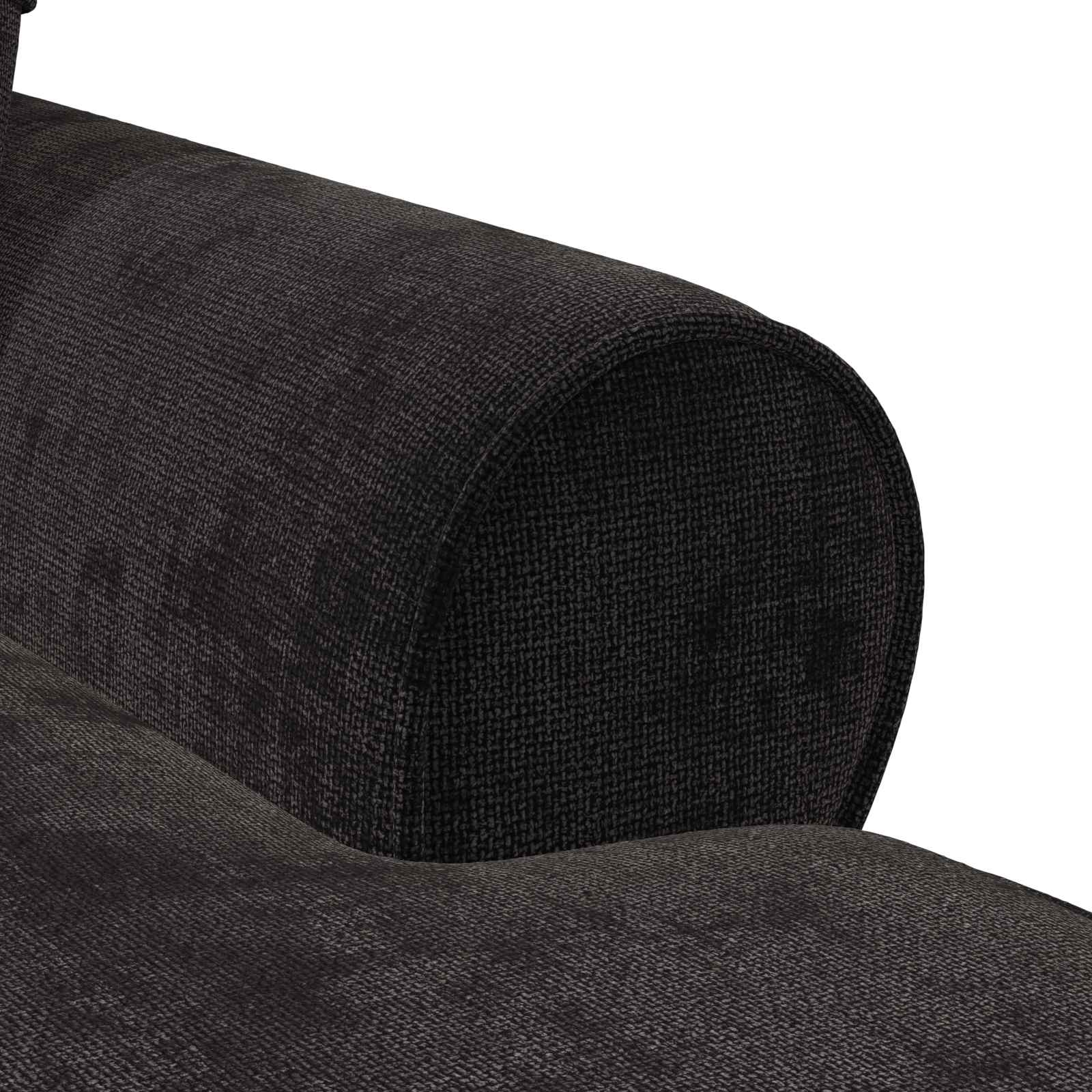 Chaise lounge avec jupe avec coussin Noir 157 x 91 x 91 cm ARES - XIOS