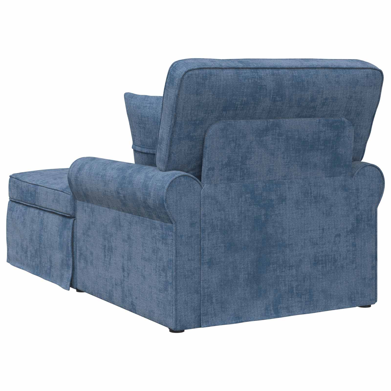 Chaise lounge avec jupe avec coussin Bleu 157 x 91 x 91 cm ARES - XIOS