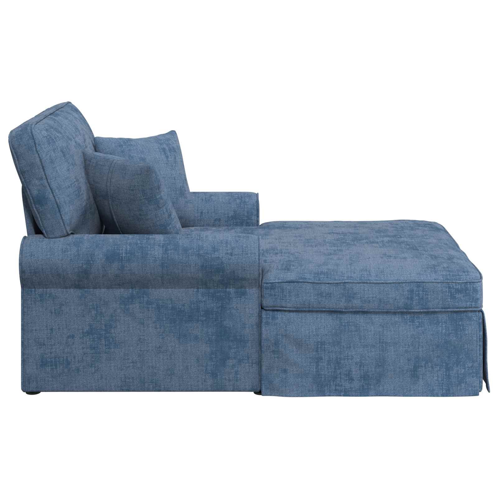 Chaise lounge avec jupe avec coussin Bleu 157 x 91 x 91 cm ARES - XIOS