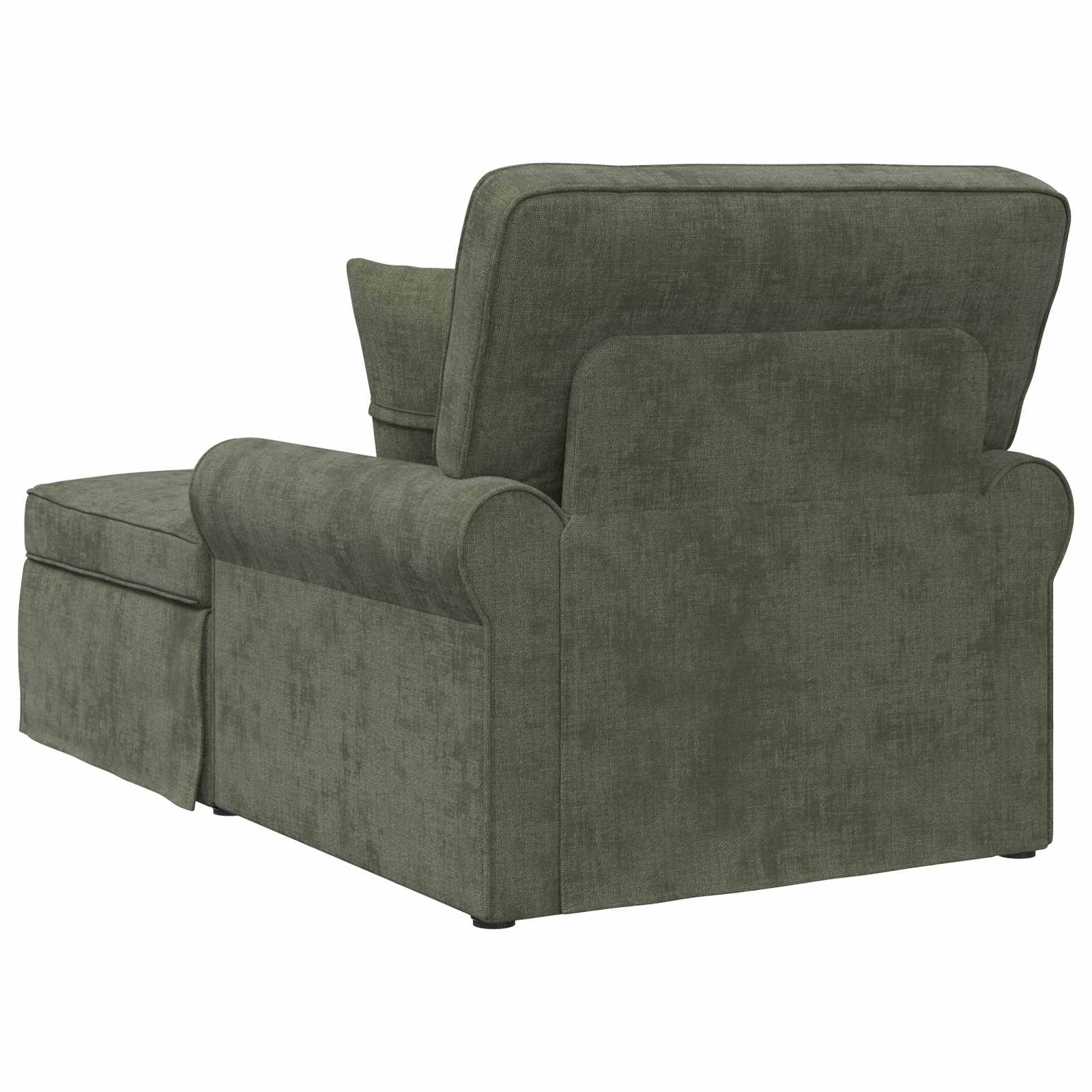 Chaise lounge avec jupe avec coussin Vert 157 x 91 x 91 cm ARES - XIOS