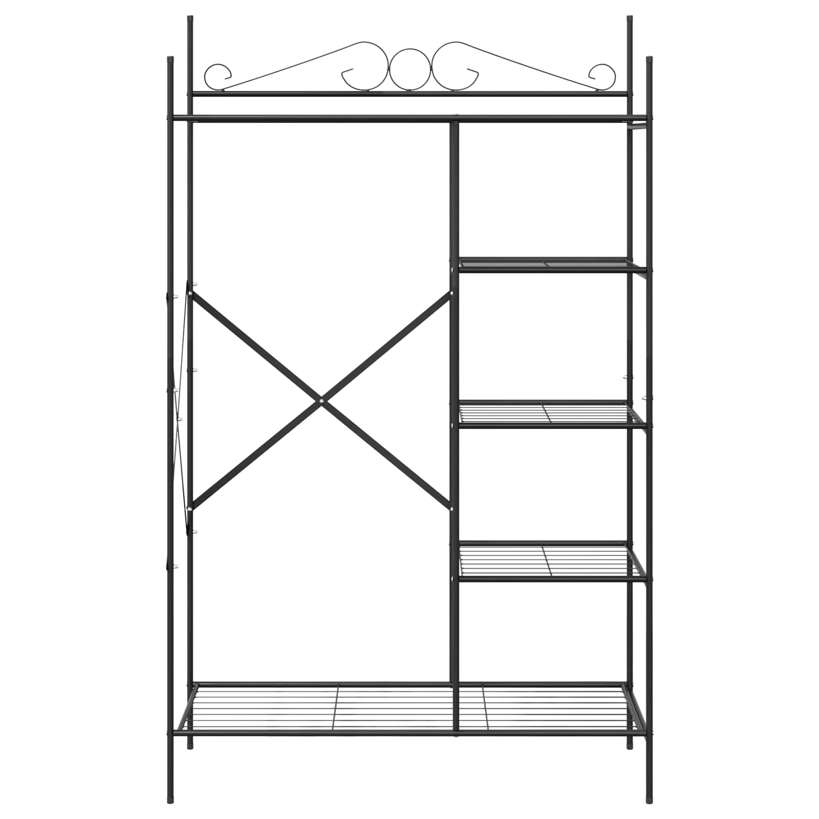 Armoire Ouverte avec étagère Noir 104,5 x 45 x 172 cm Acier - XIOS